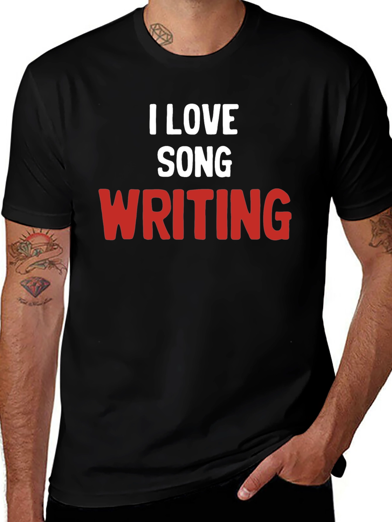 I Love Songwriting Black Graphic Tee