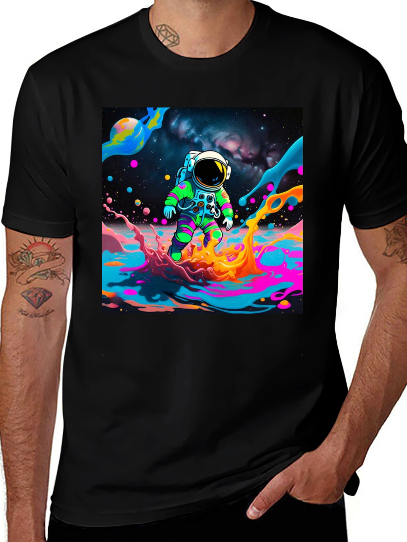 Variant 21 of Astronaut Galaxy Splash T-Shirt
