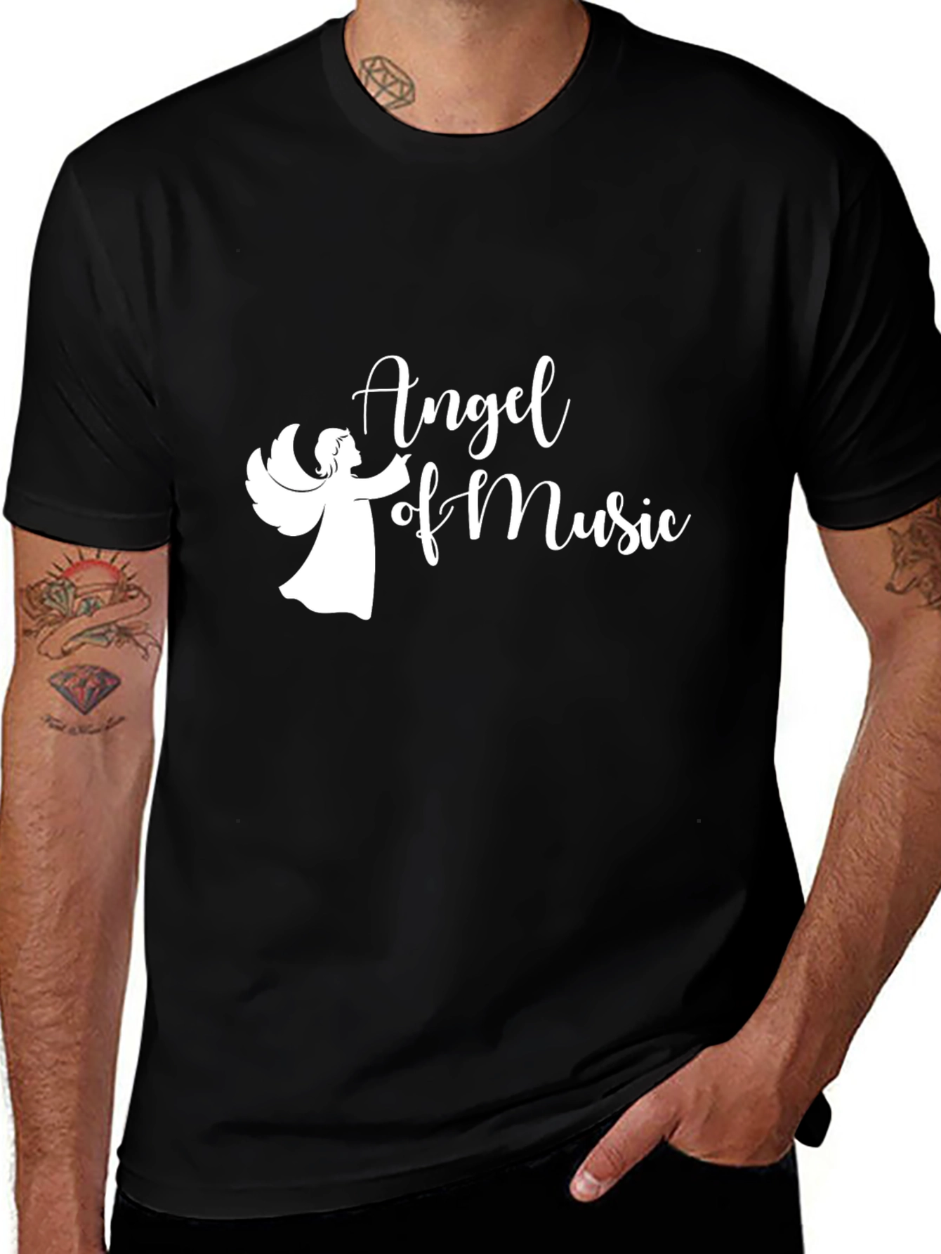 Variant 6 of Angel of Music Black Graphic T-Shirt