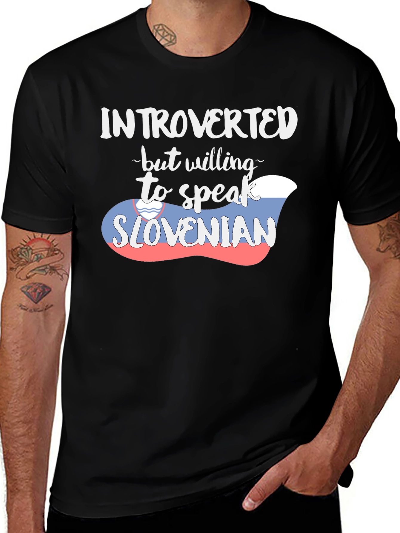 Variant 7 of Introverted Slovenian Flag T-Shirt