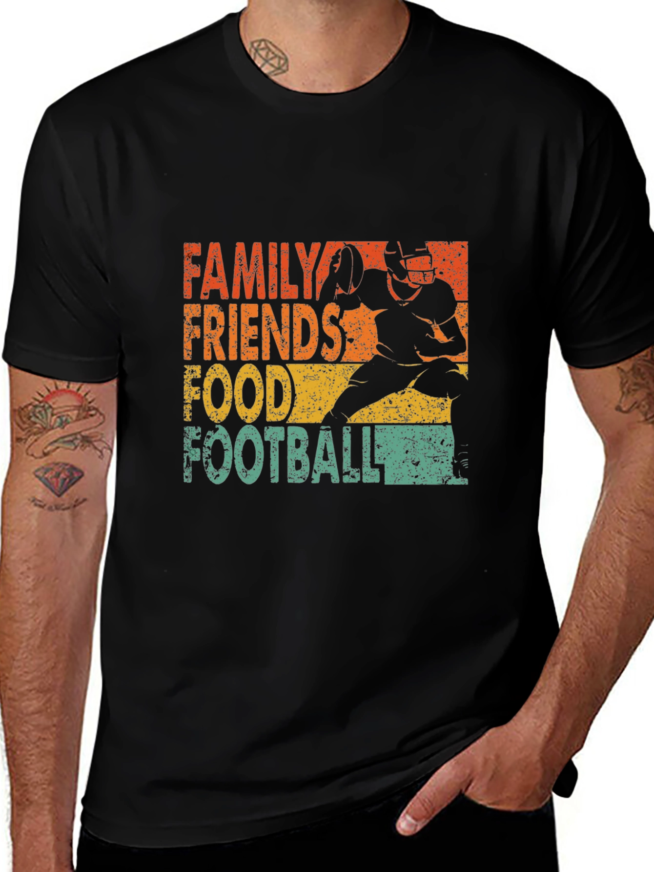 Variant 20 of Family Friends Food Football T-Shirt