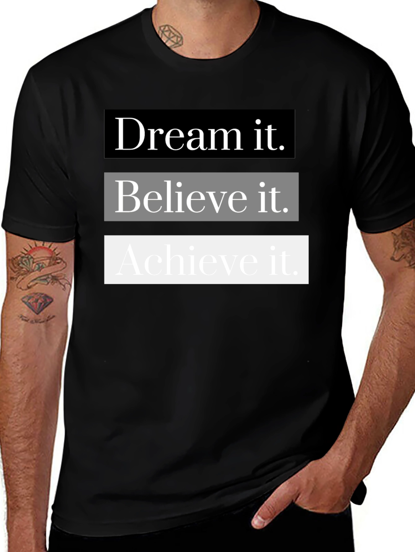 Variant 26 of Dream, Believe, Achieve Black T-Shirt