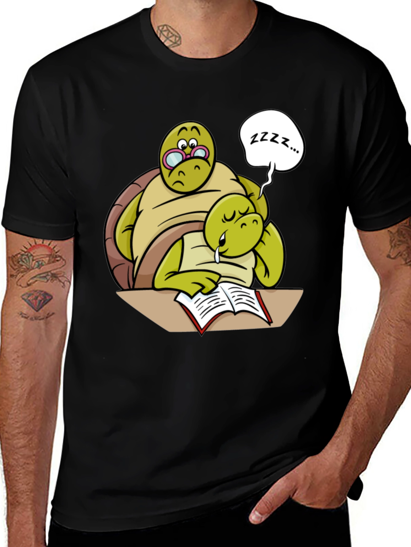 Variant 14 of Funny Turtle Reader T-Shirt
