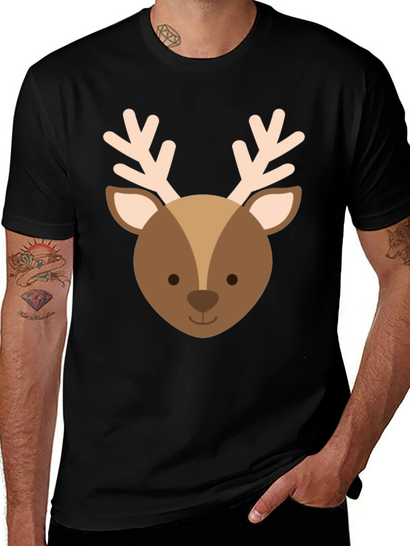 Variant 24 of Reindeer Graphic Tee - Holiday Cheer