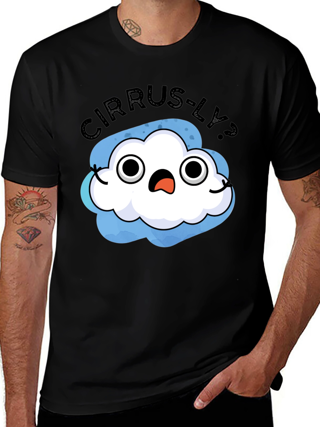 Variant 16 of Cirrus-ly? T-Shirt - Humorous Weather Cloud Tee