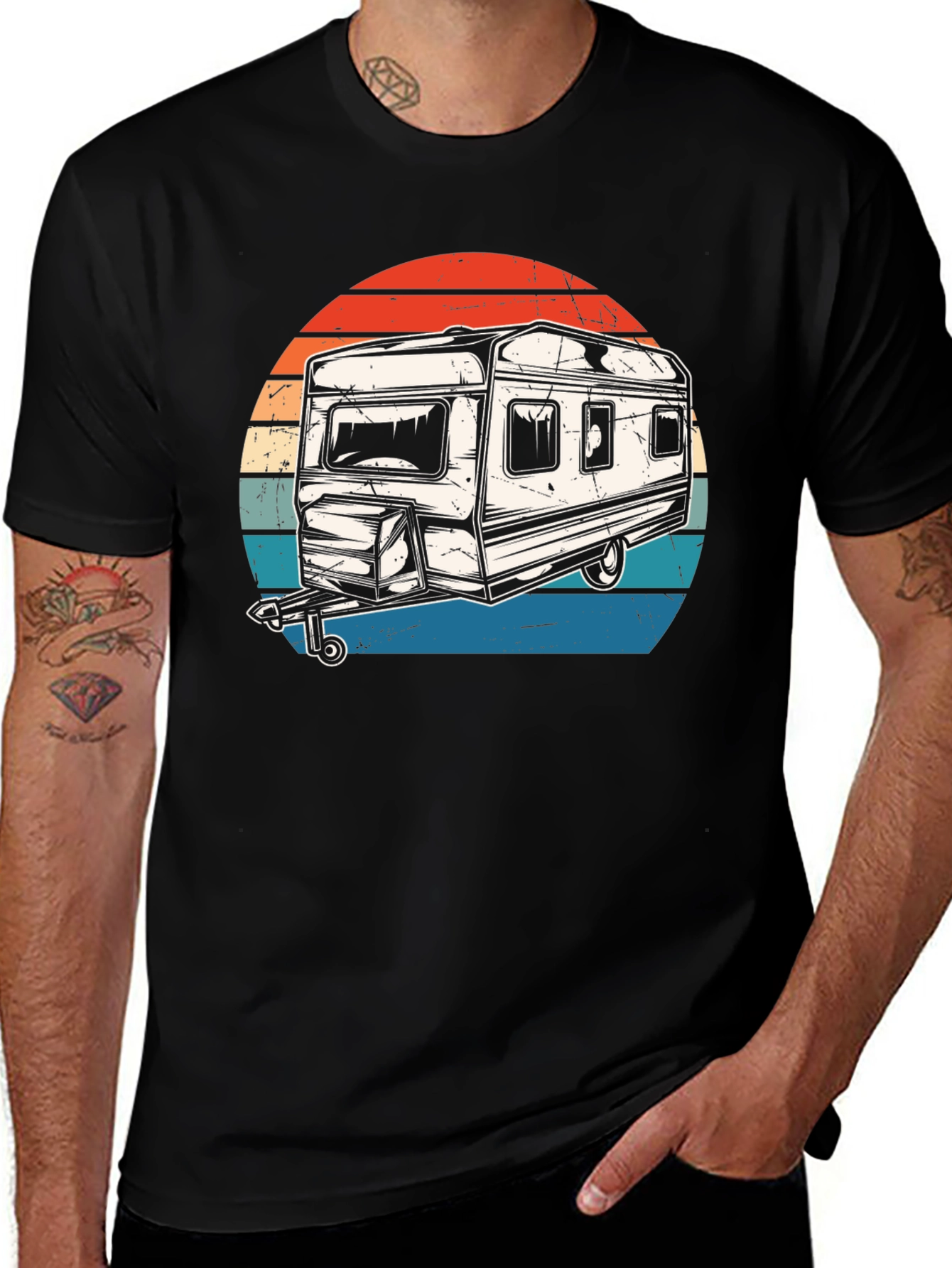 Retro Camper Graphic T-Shirt - Adventure Ready!