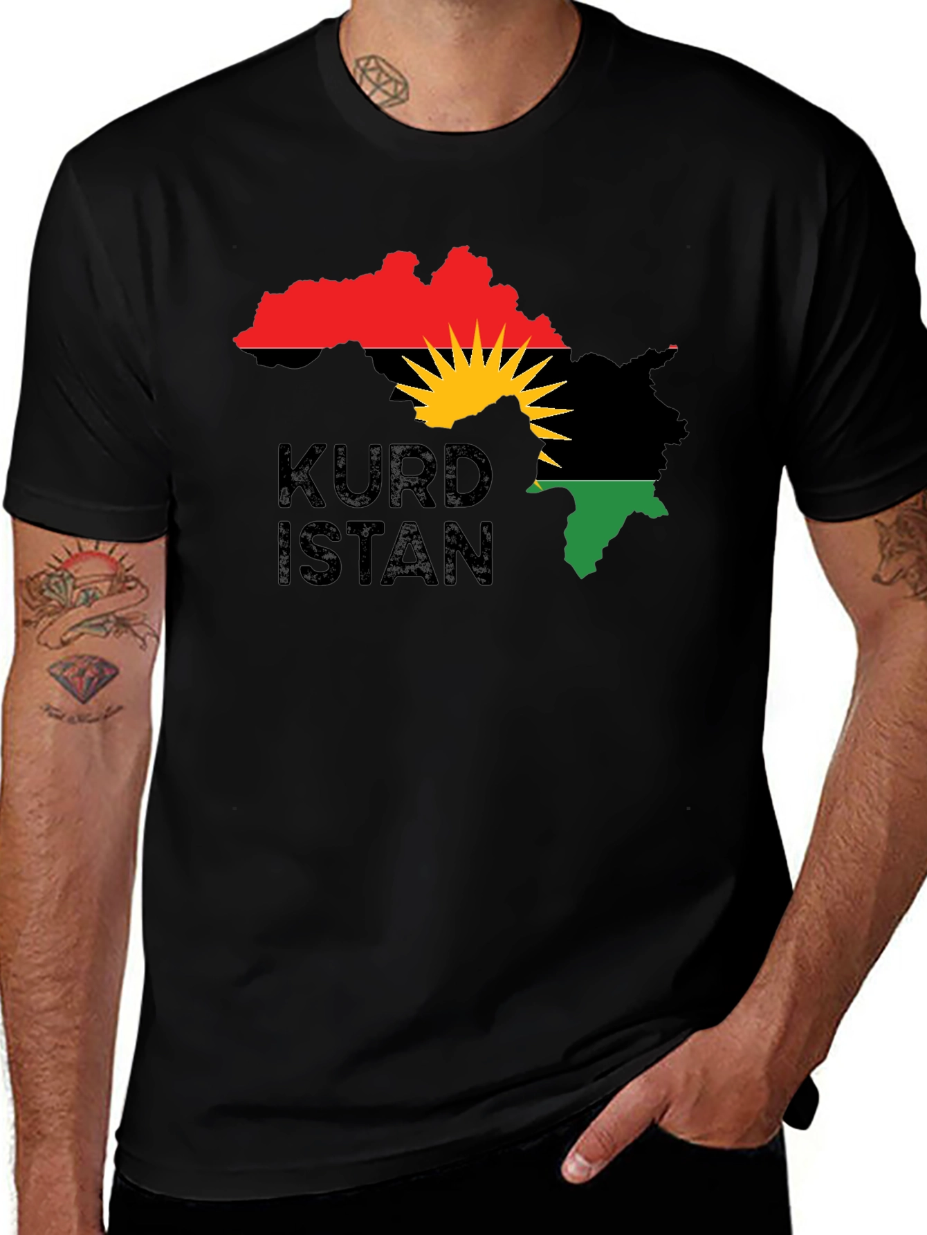 Kurdistan Flag Graphic T-Shirt