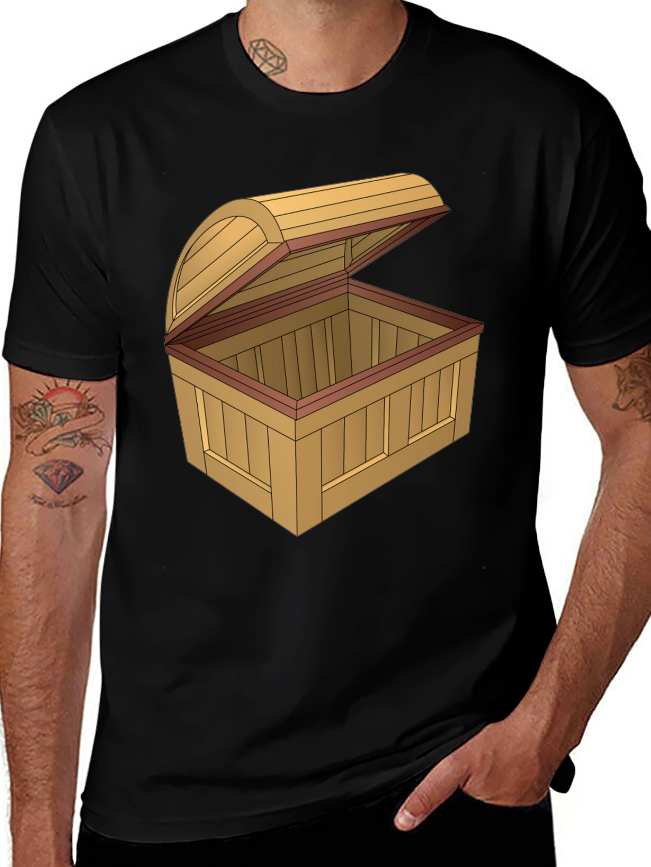 Variant 14 of Cartoon Treasure Chest Graphic T-Shirt