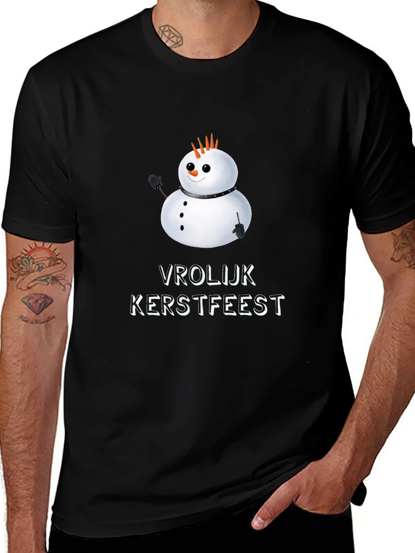 Vrolijk Kerstfeest Snowman T-Shirt