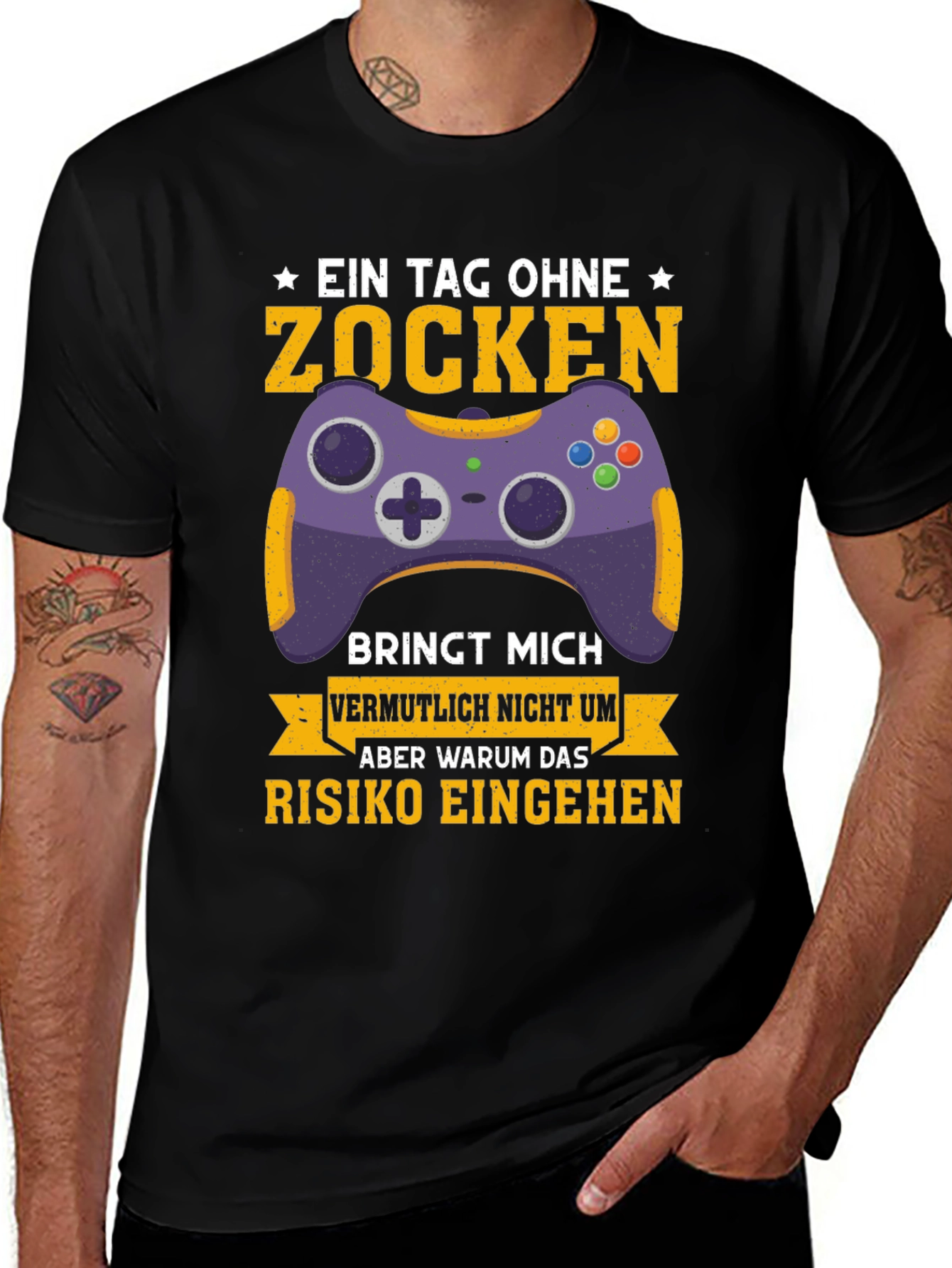 Variant 18 of Gamer T-Shirt - Ein Tag Ohne Zocken Design