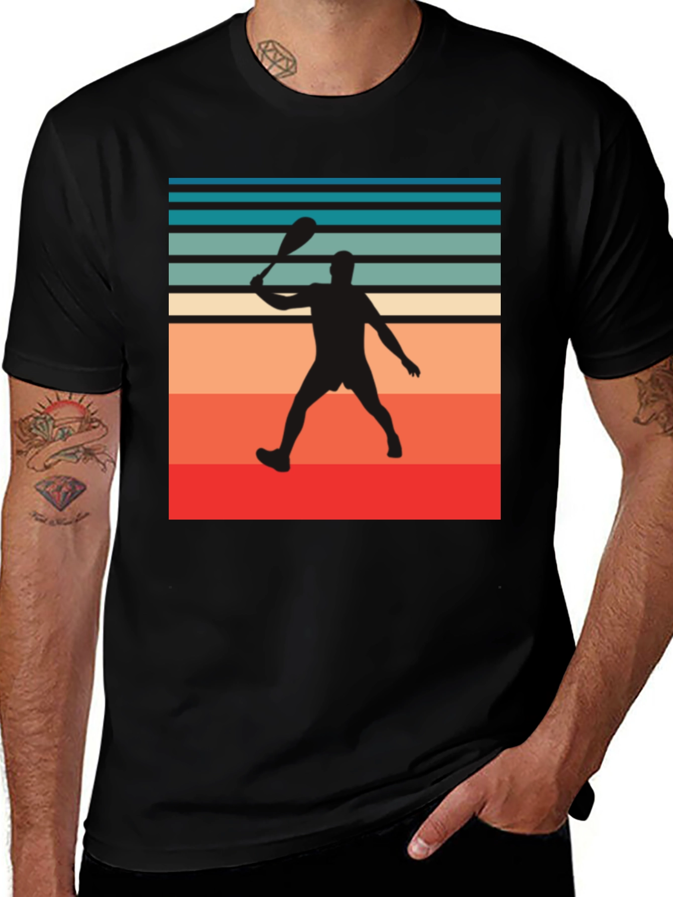 Variant 20 of Retro Paddleball Player T-Shirt