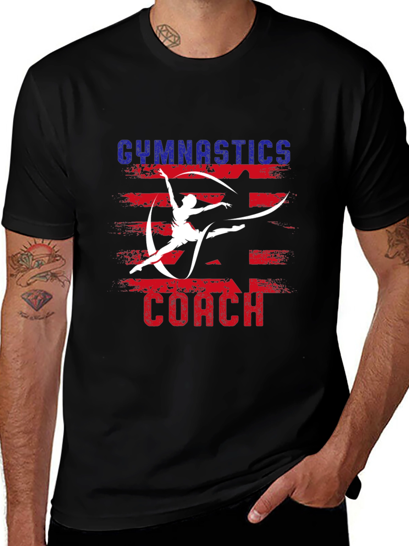 Variant 5 of Gymnastics Coach Graphic T-Shirt