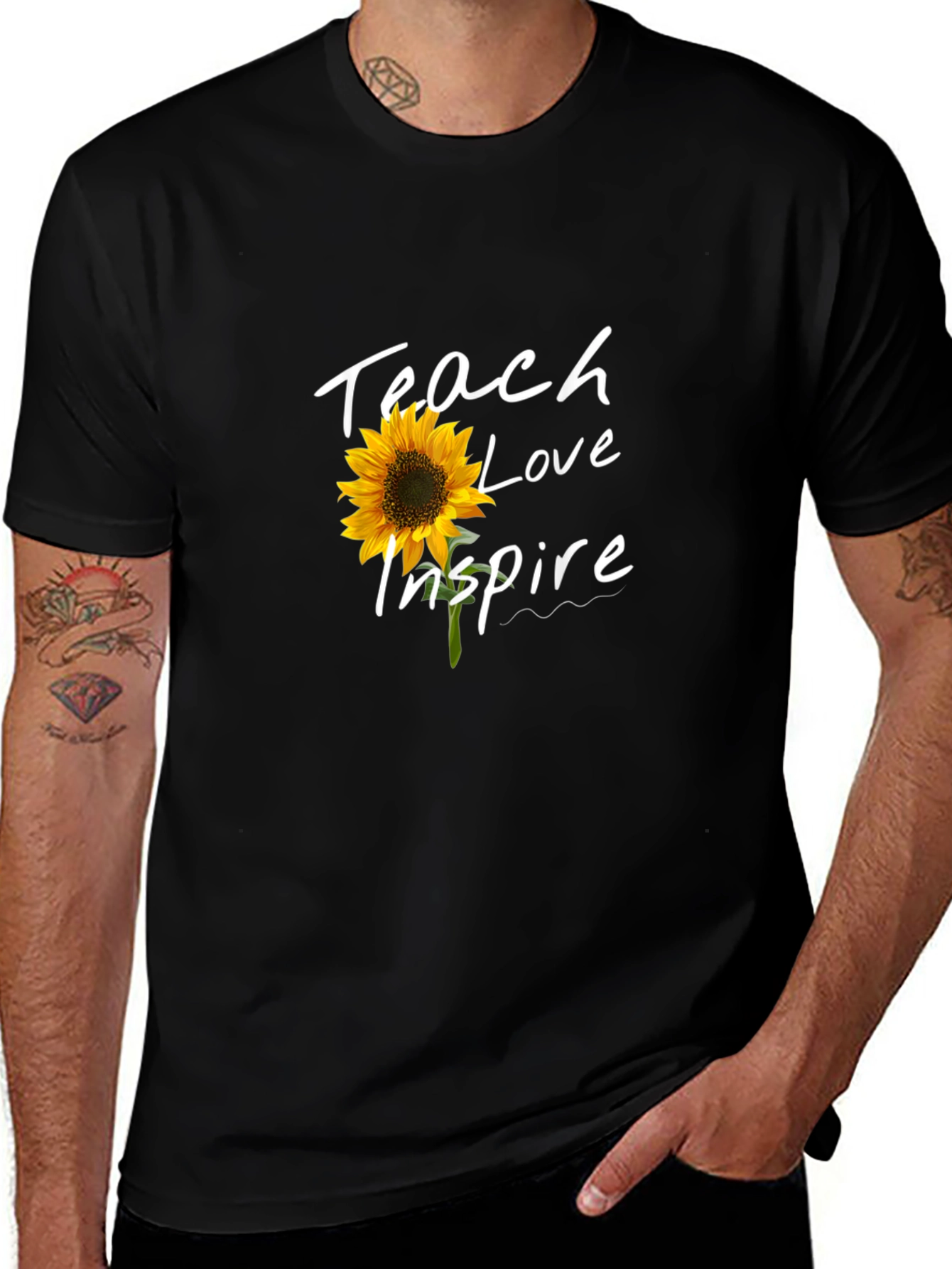 Variant 20 of Teach Love Inspire Sunflower Graphic Tee