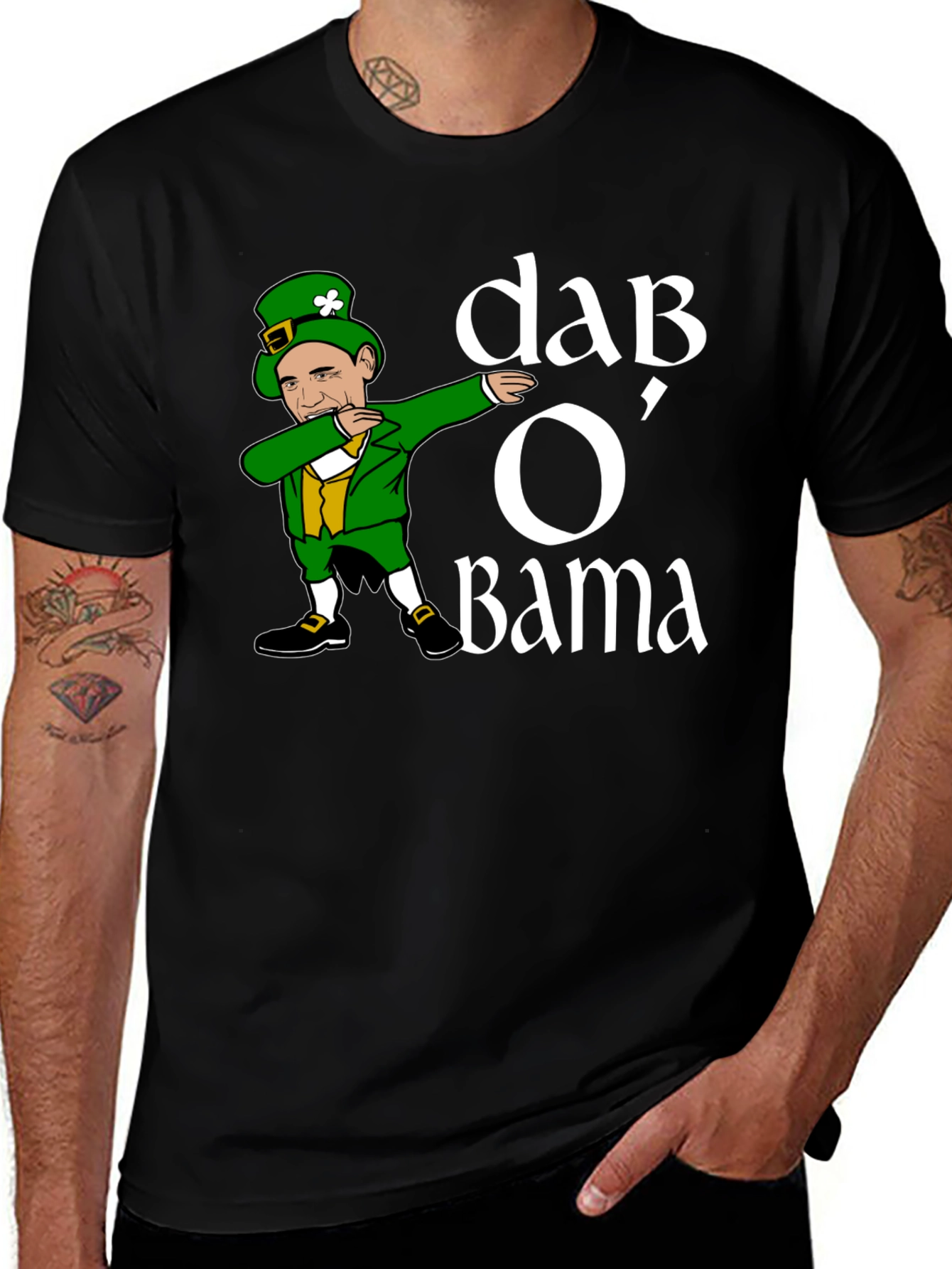 Dab O'Bama Funny St. Patrick's Day T-Shirt