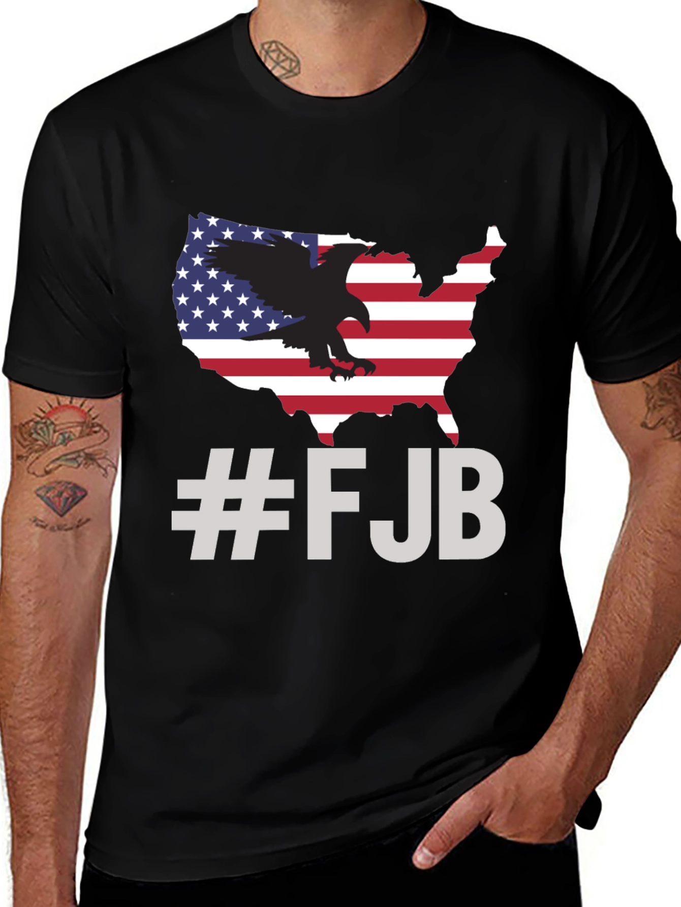 FJB Patriotic Eagle USA Flag T-Shirt