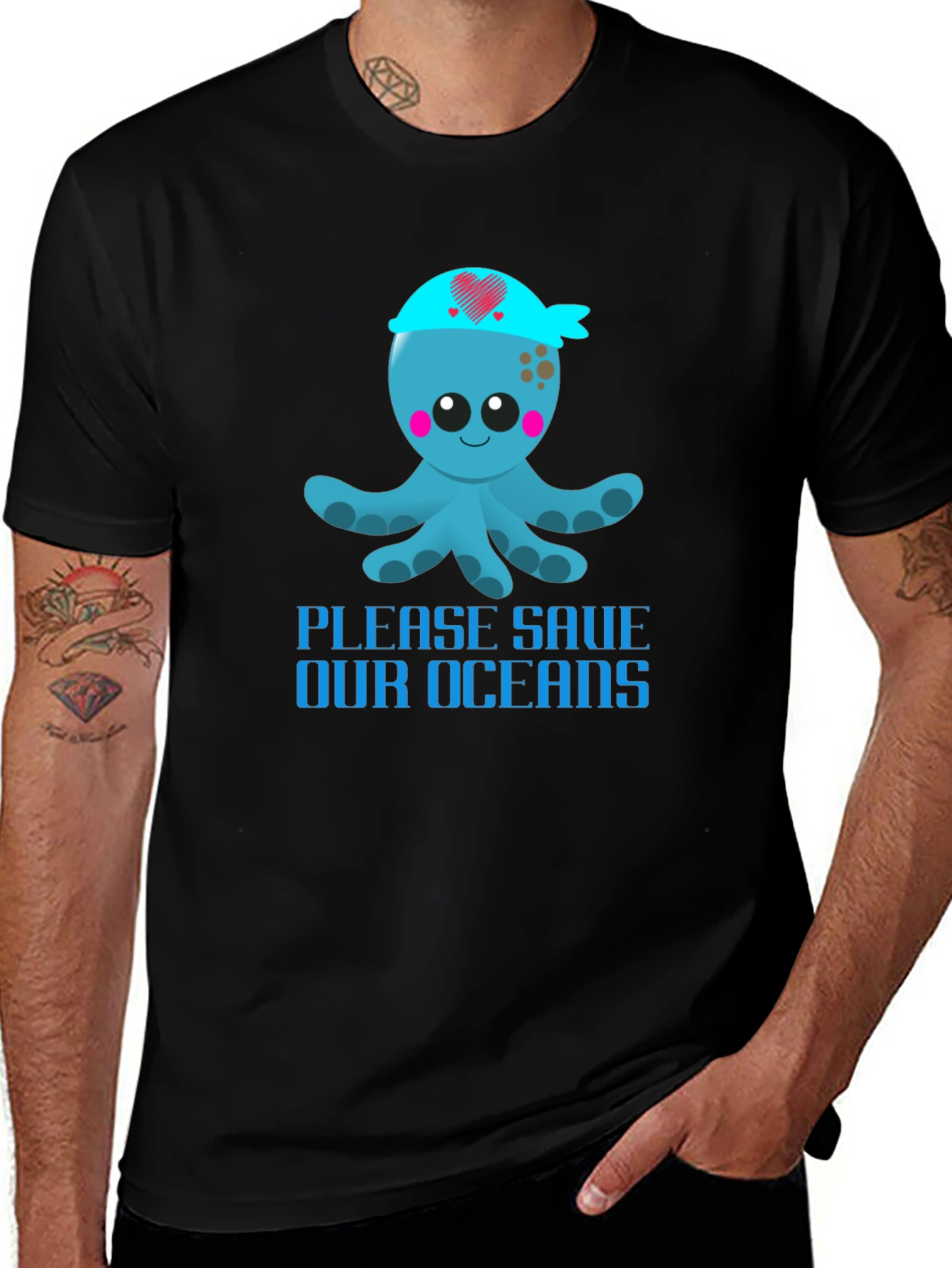 Variant 6 of Save Our Oceans Octopus Graphic T-Shirt