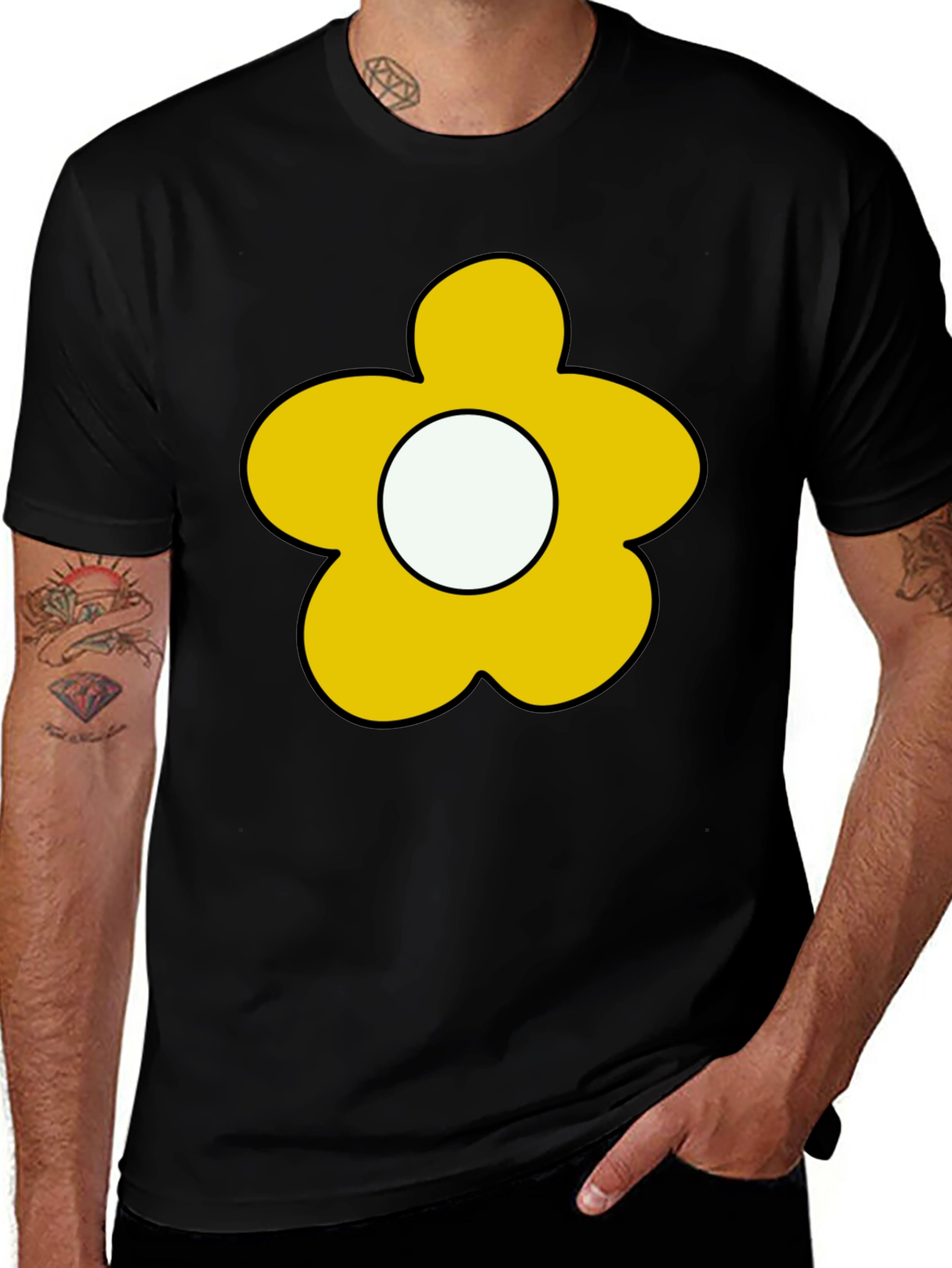 Variant 27 of Flower Power Tee - Retro Cartoon Graphic