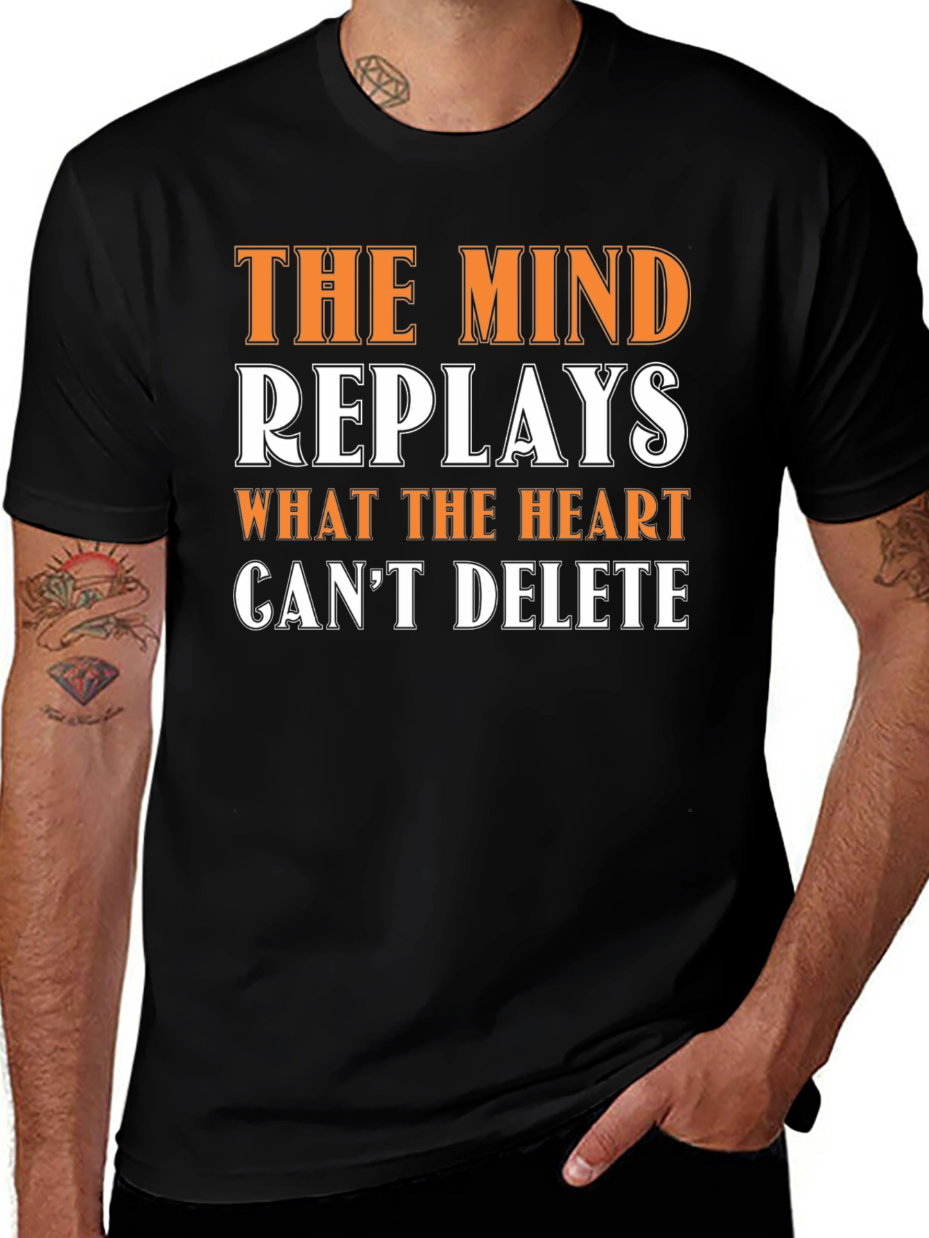 Variant 3 of The Mind Replays T-Shirt - Heart & Memory Design