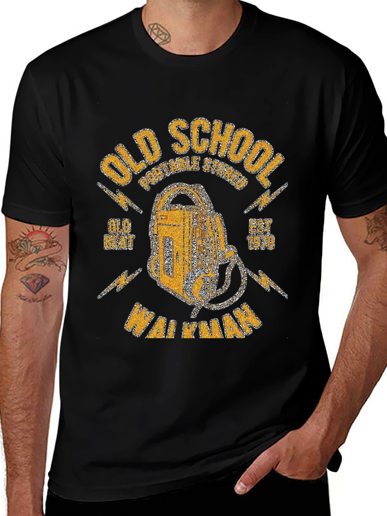 Variant 8 of Old School Walkman Graphic Tee - Retro Music Style