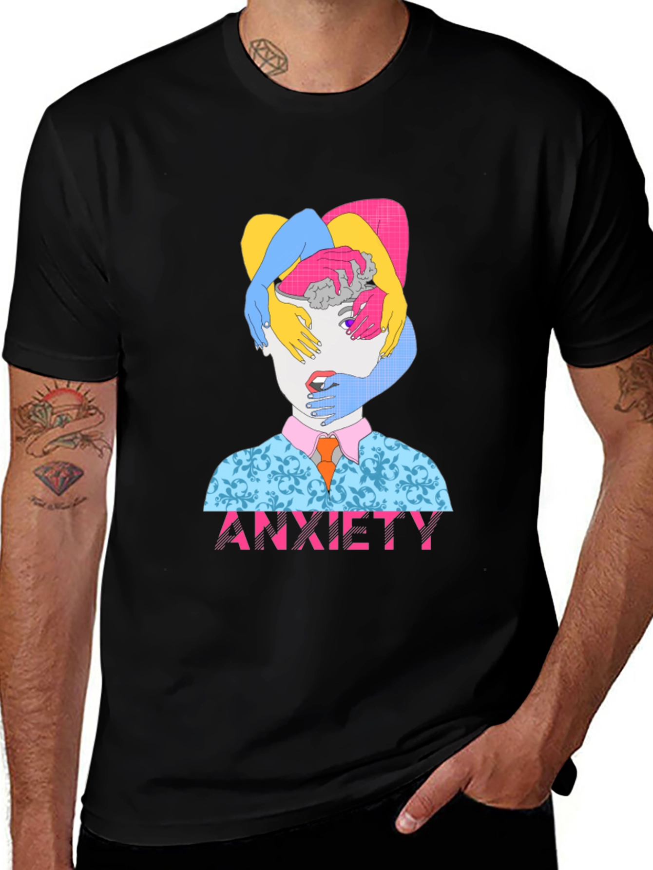 Variant 18 of Anxiety Graphic T-Shirt - Unique Design