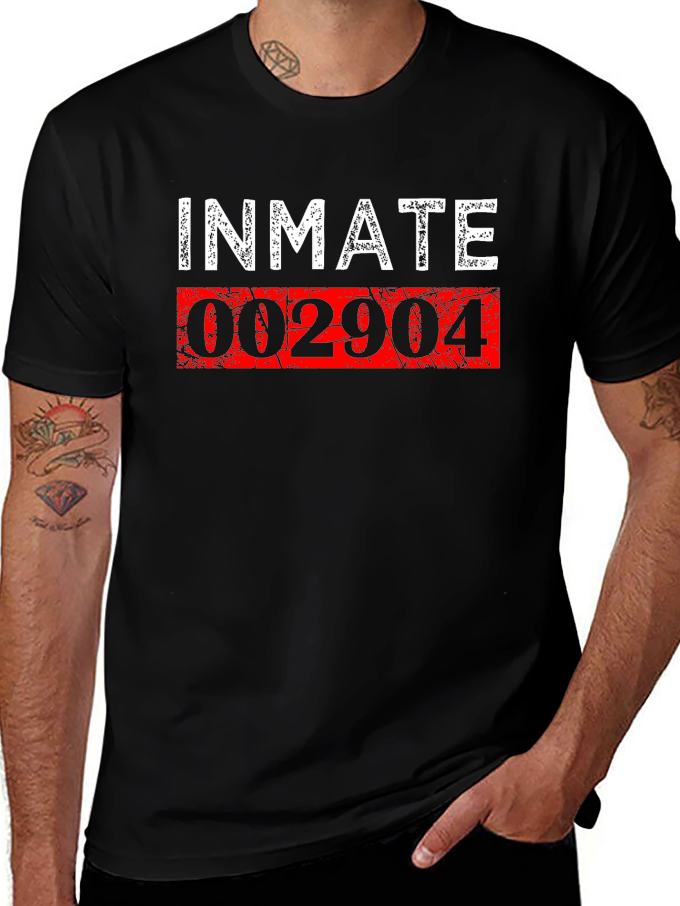 Black Inmate 002904 Graphic T-Shirt main image