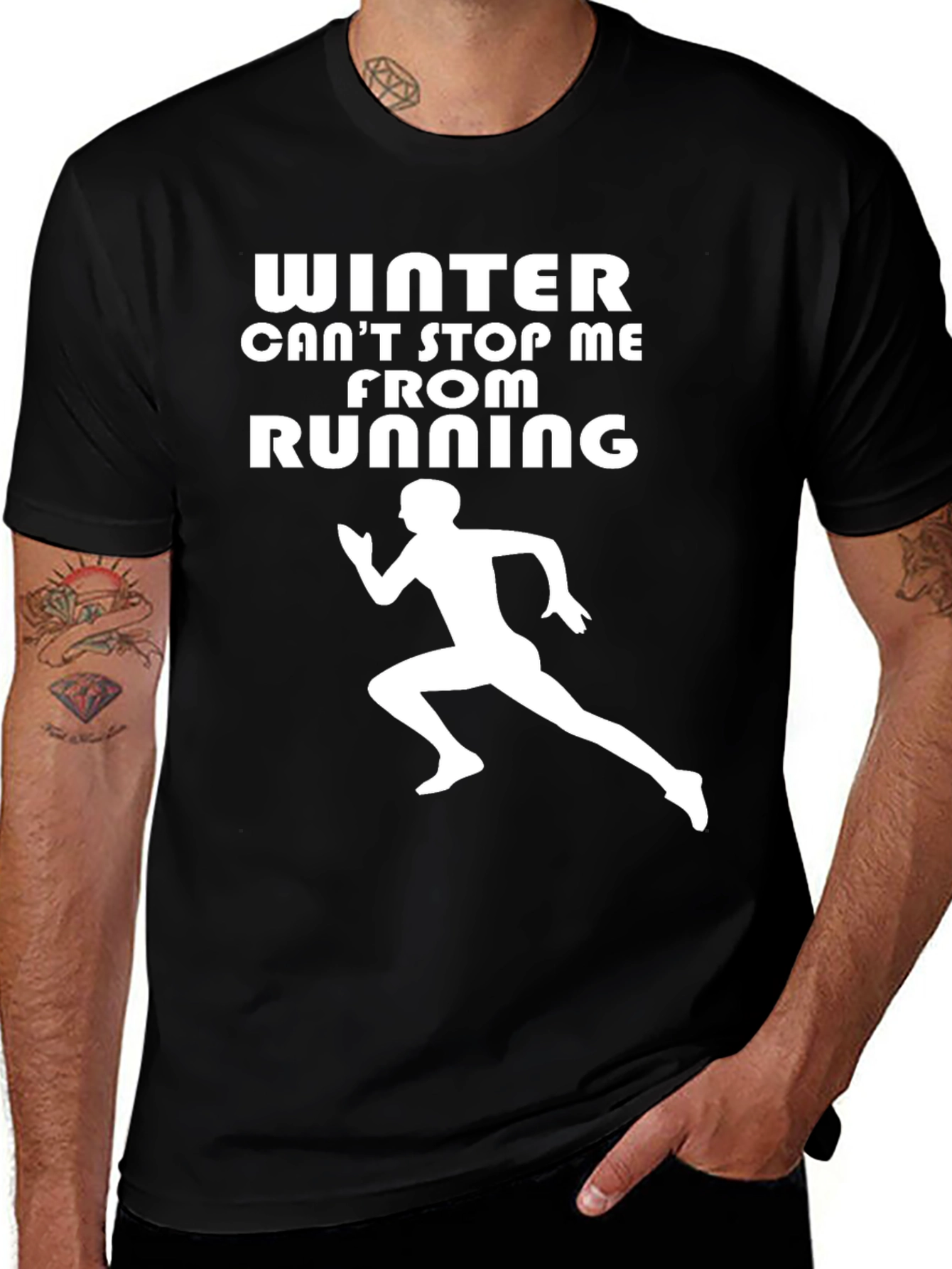 Variant 30 of Winter Running T-Shirt: Motivational Runner's Tee