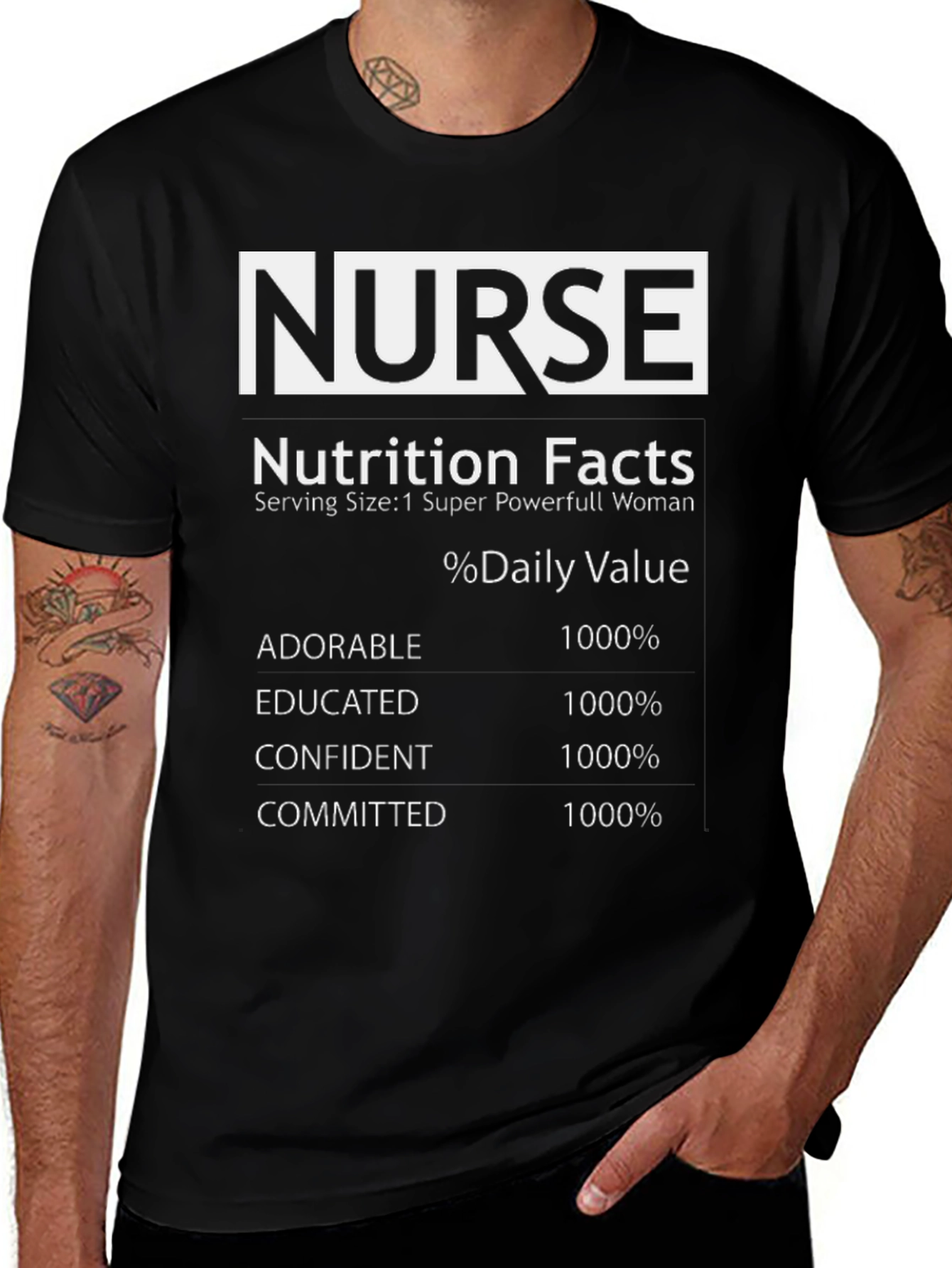 Variant 28 of Nurse Nutrition Facts T-Shirt