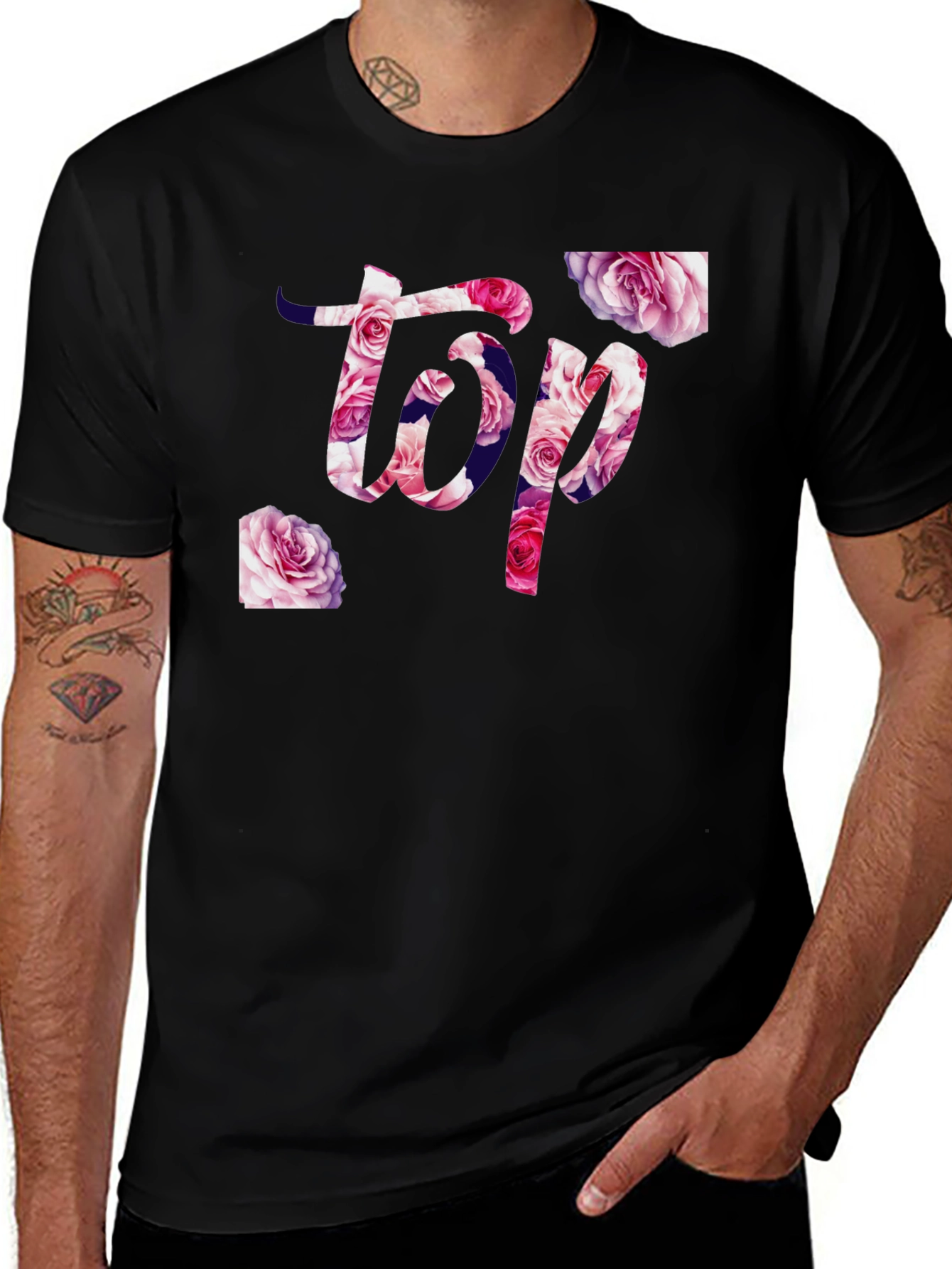 Variant 8 of Floral Top T-Shirt - Stylish Graphic Tee