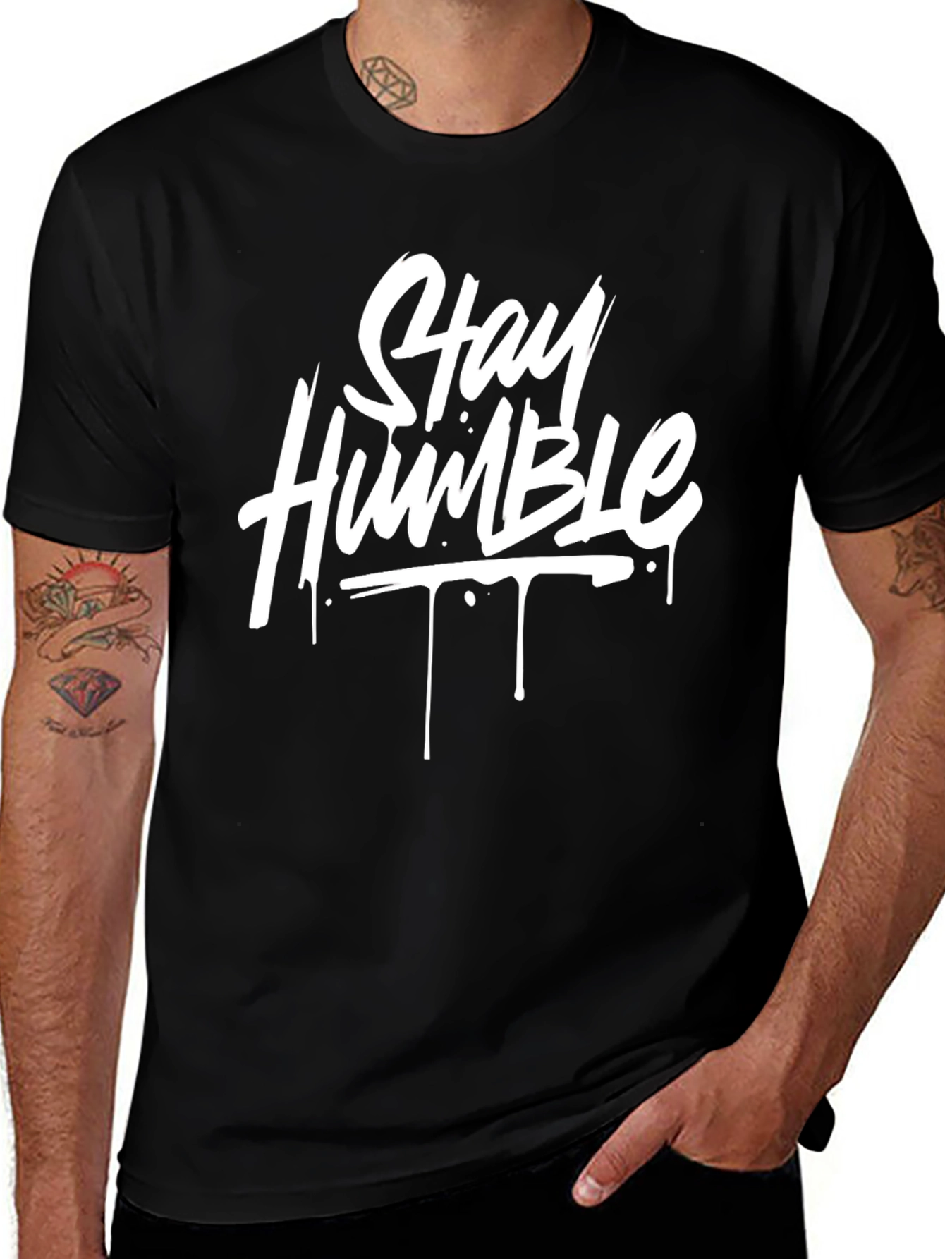 Variant 14 of Stay Humble Black Graphic Tee
