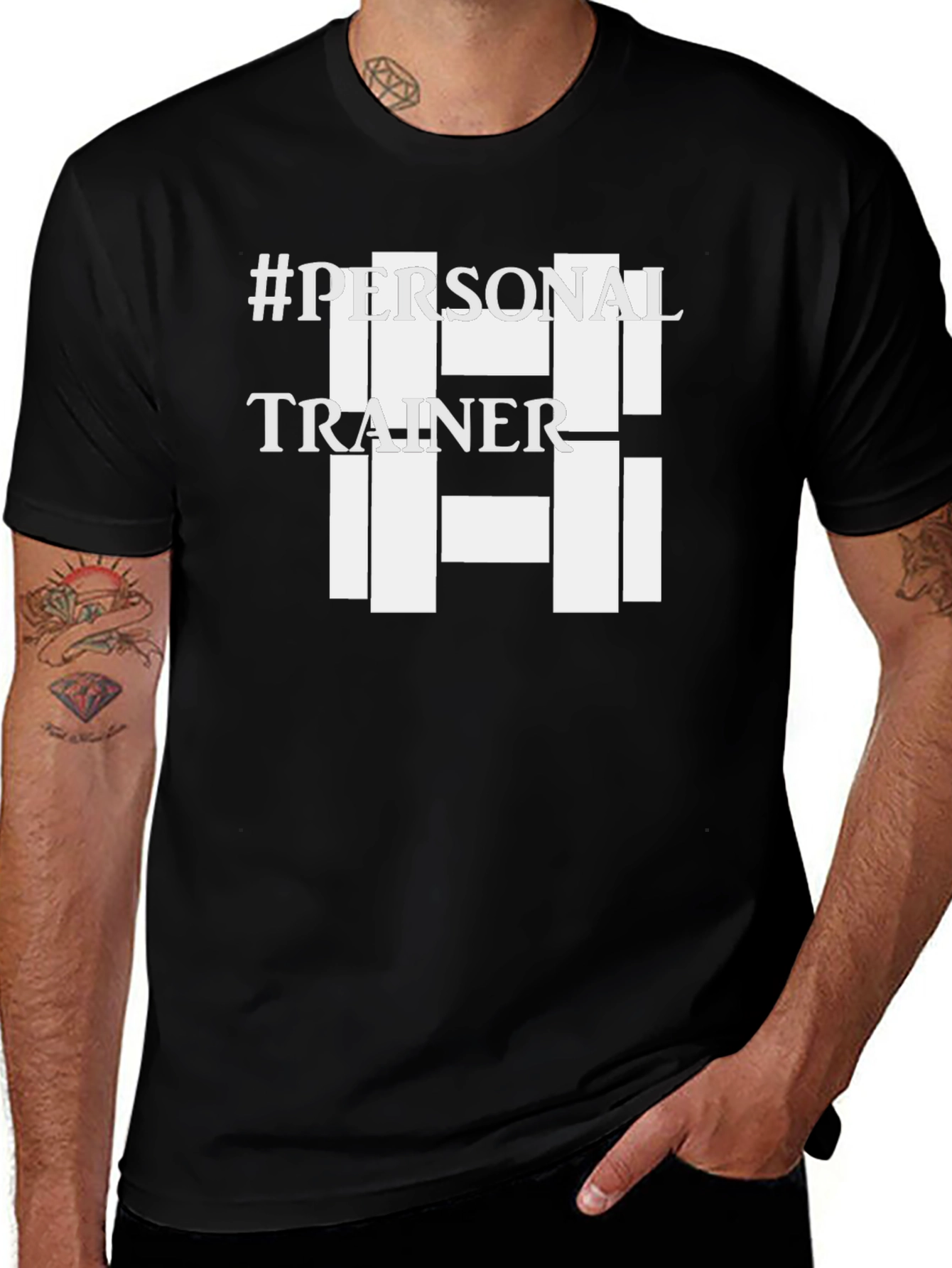 Variant 30 of Personal Trainer Graphic Tee - Black