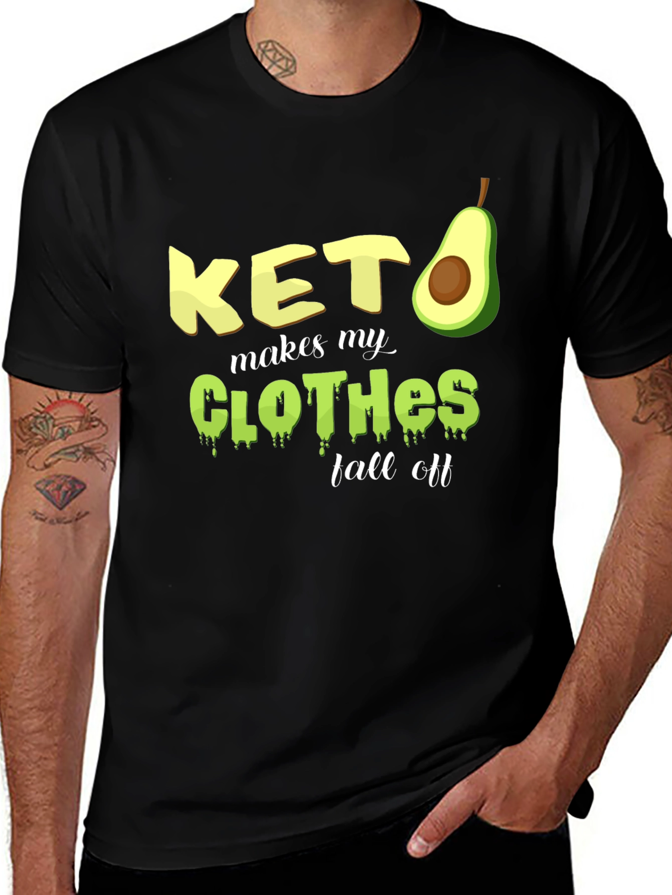 Variant 17 of Keto Diet T-Shirt - Funny Avocado Weight Loss Tee