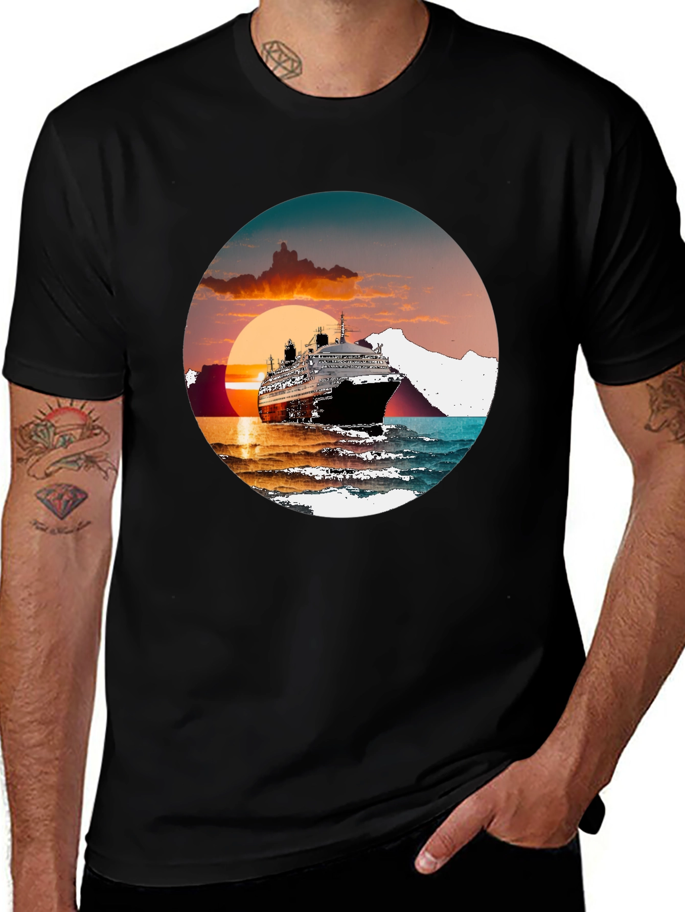 Variant 14 of Sunset Cruise Graphic Tee