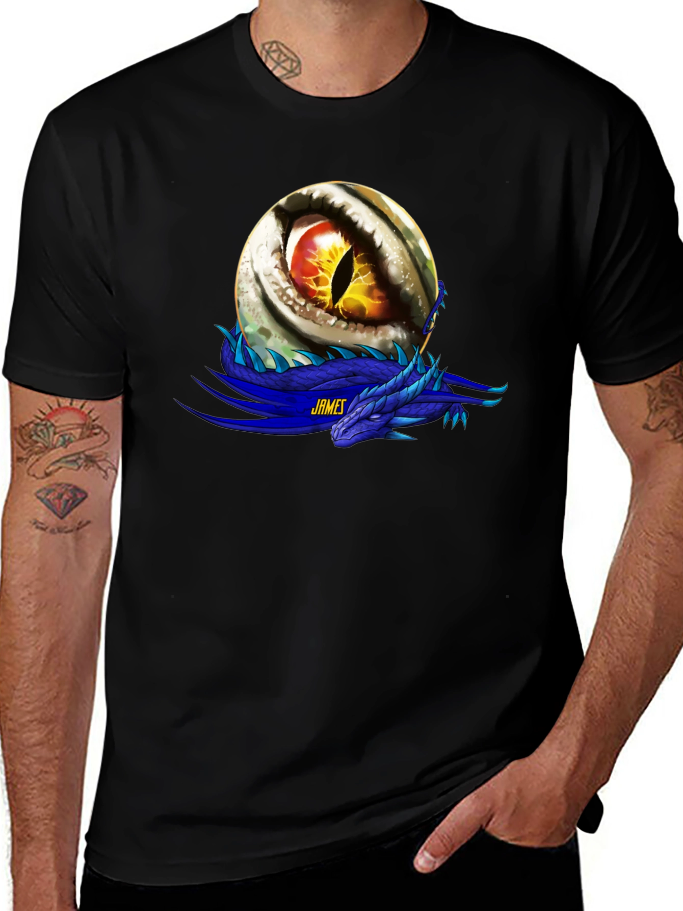 Variant 28 of Dragon Eye Graphic T-Shirt - Personalized Name Option