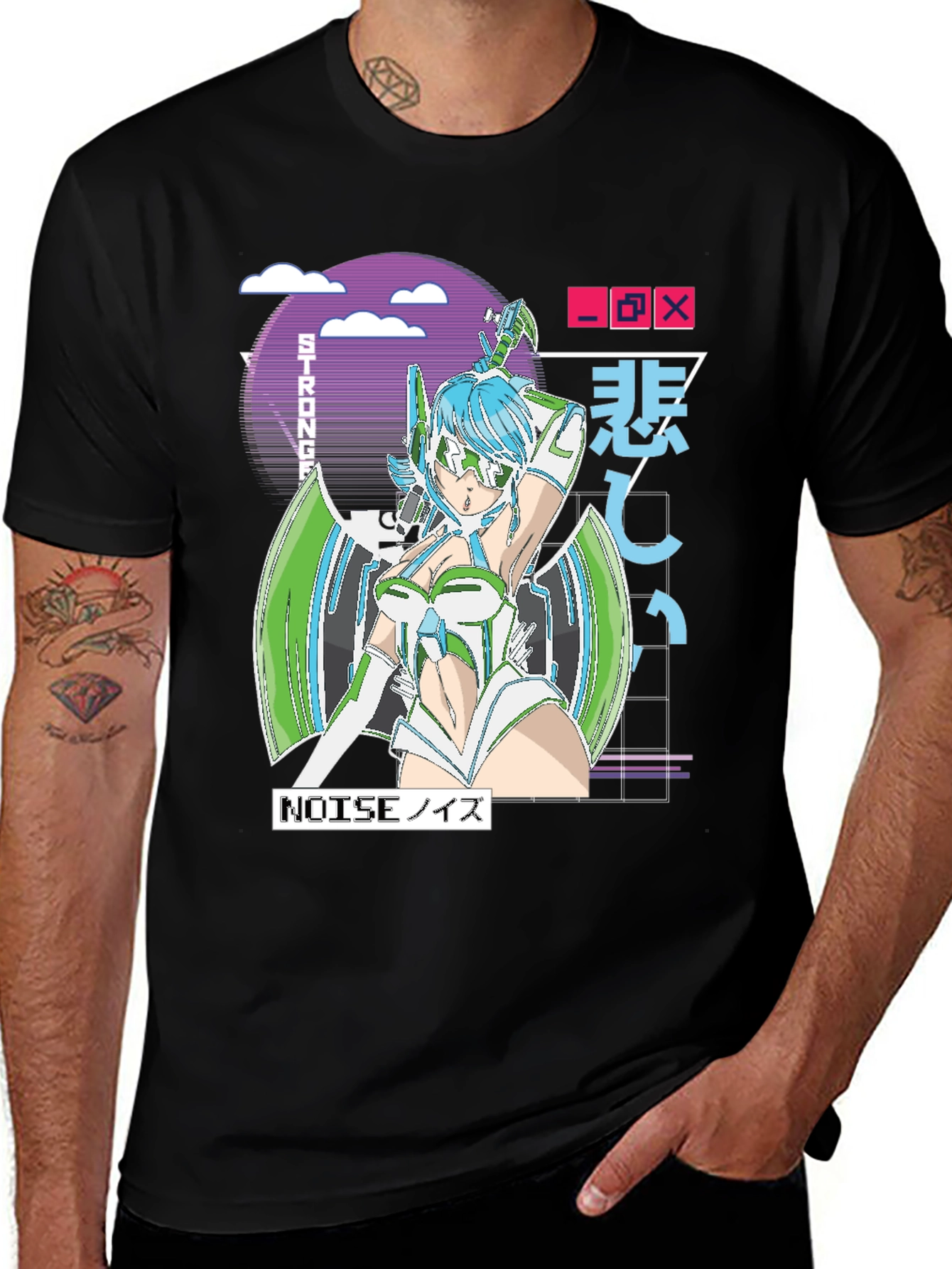 Variant 29 of Anime Cyberpunk Graphic T-Shirt