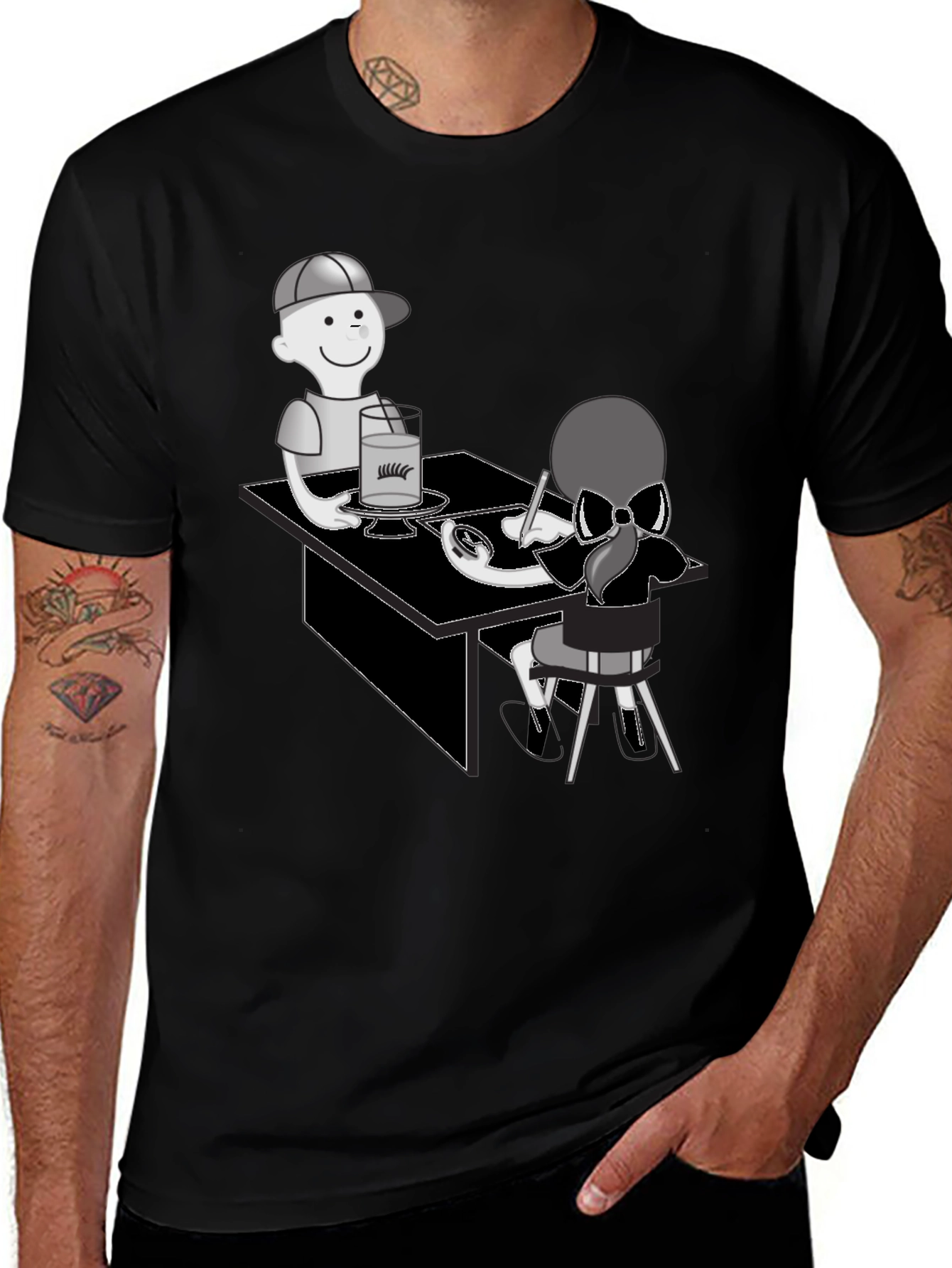 Variant 22 of Cartoon Graphic T-Shirt - Artist Theme