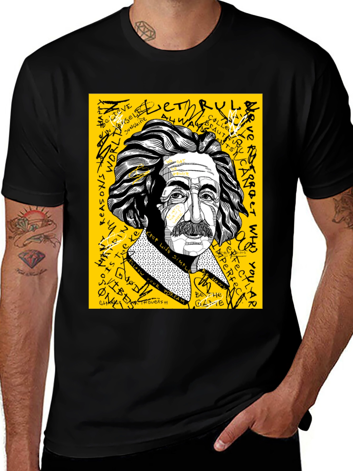 Variant 18 of Einstein Graphic Print Men's T-Shirt