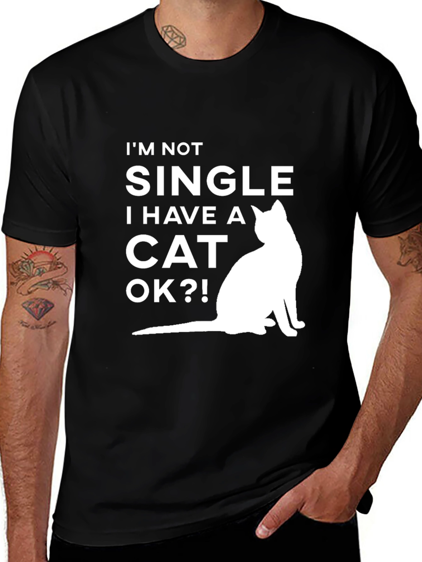 Variant 25 of Funny Cat Lover T-Shirt: I'm Not Single, I Have a Cat