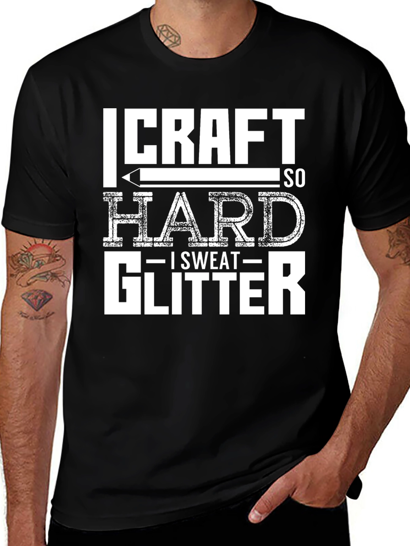 Variant 23 of I Craft So Hard I Sweat Glitter T-Shirt