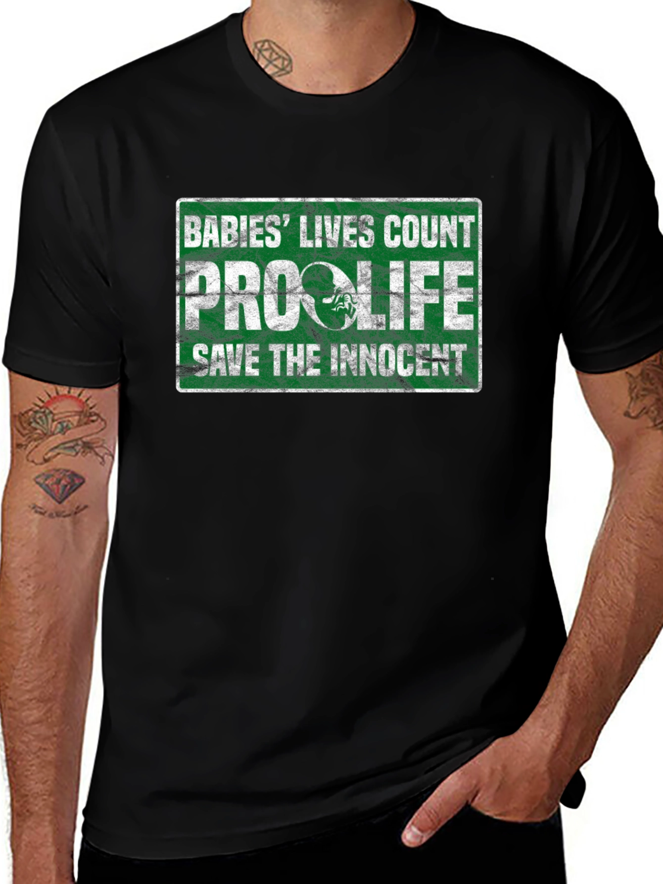 Variant 4 of Pro-Life Babies' Lives Count T-Shirt