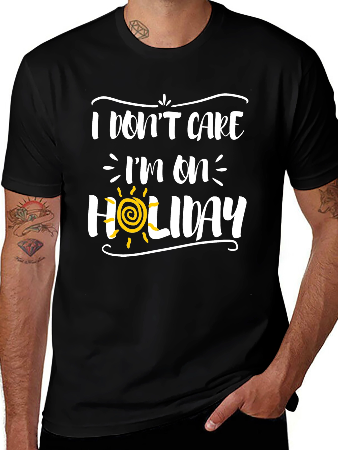Variant 12 of I Don't Care I'm On Holiday Graphic Tee