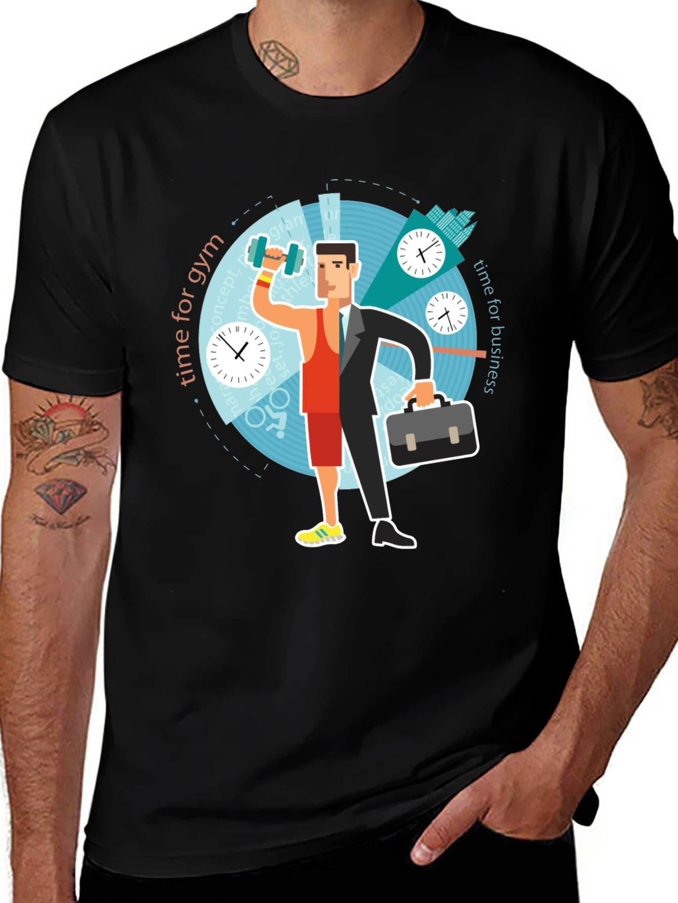 Time Management T-Shirt - Gym & Business Graphic Tee