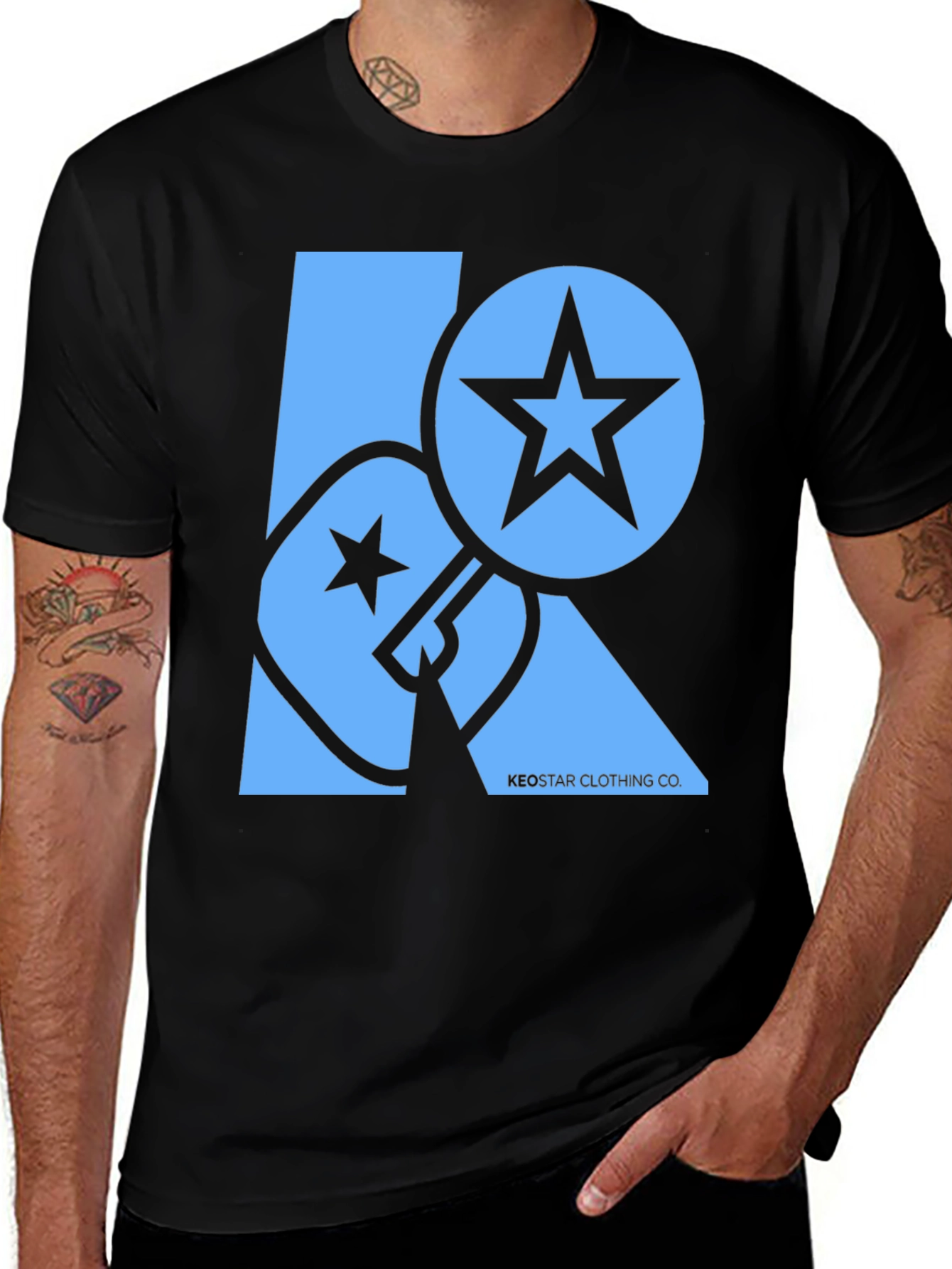 Variant 4 of Keostar Clothing Co. Black Graphic Tee