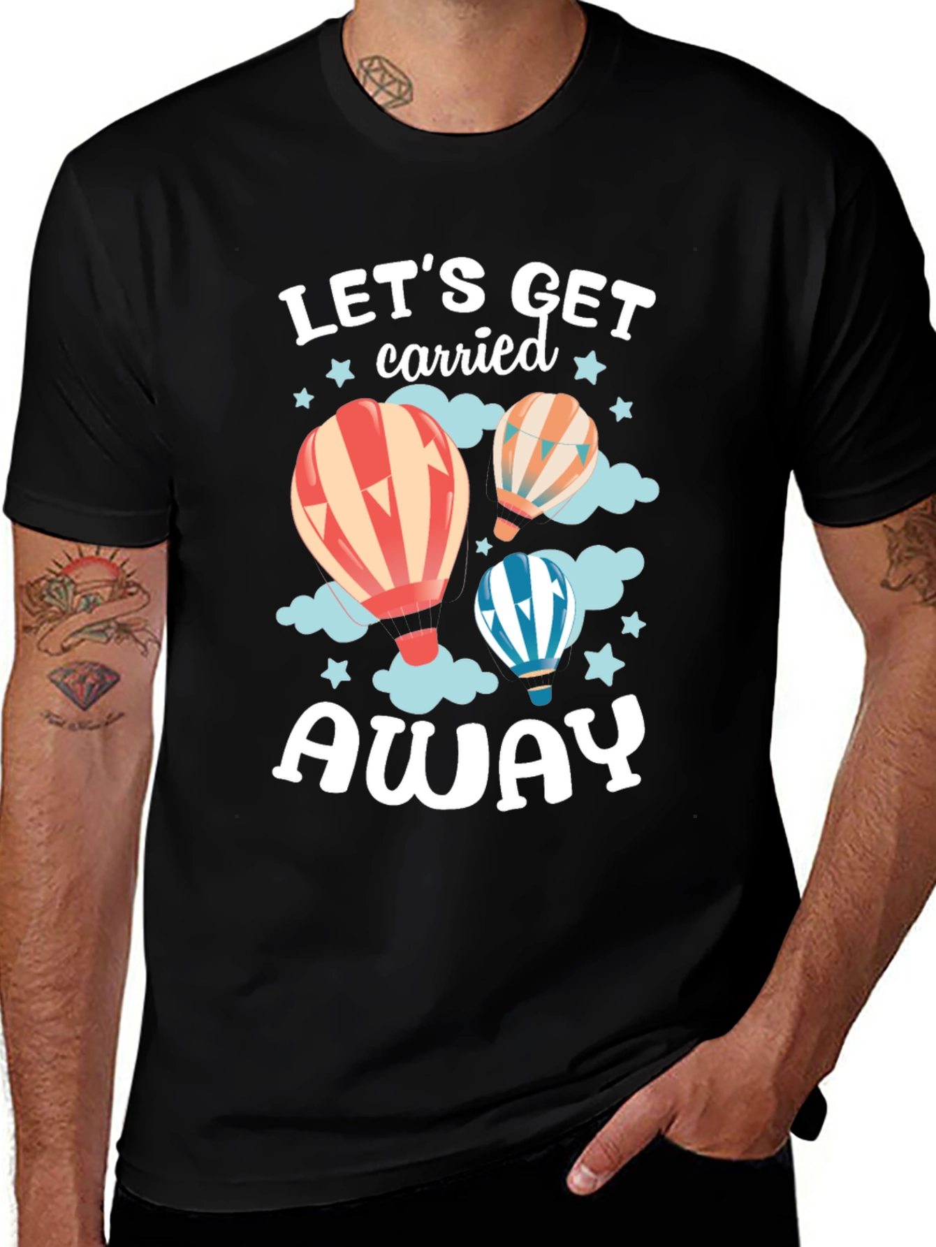Variant 6 of Let's Get Carried Away Balloon Graphic Tee