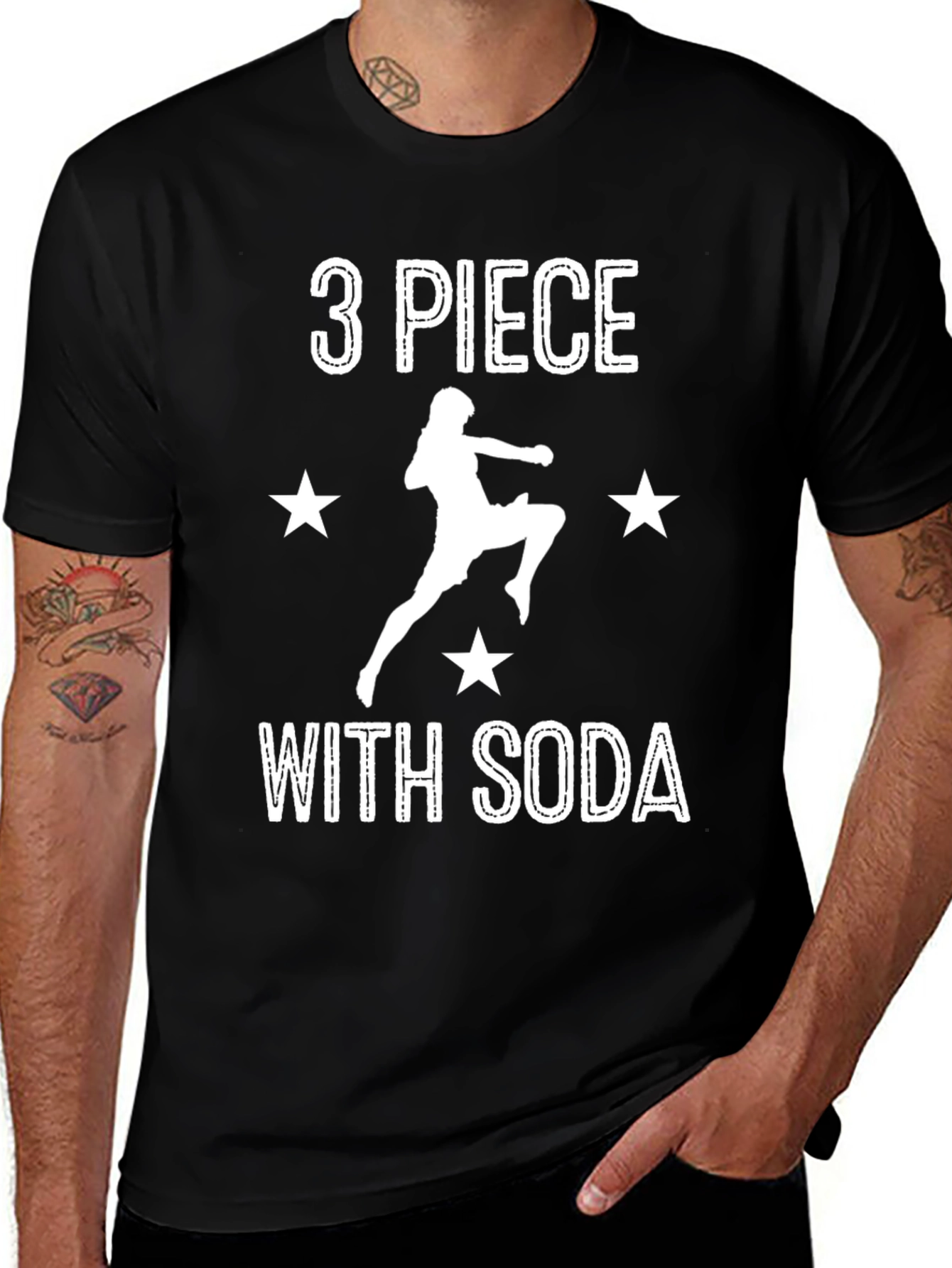 Variant 27 of 3 Piece With Soda Black Graphic Tee