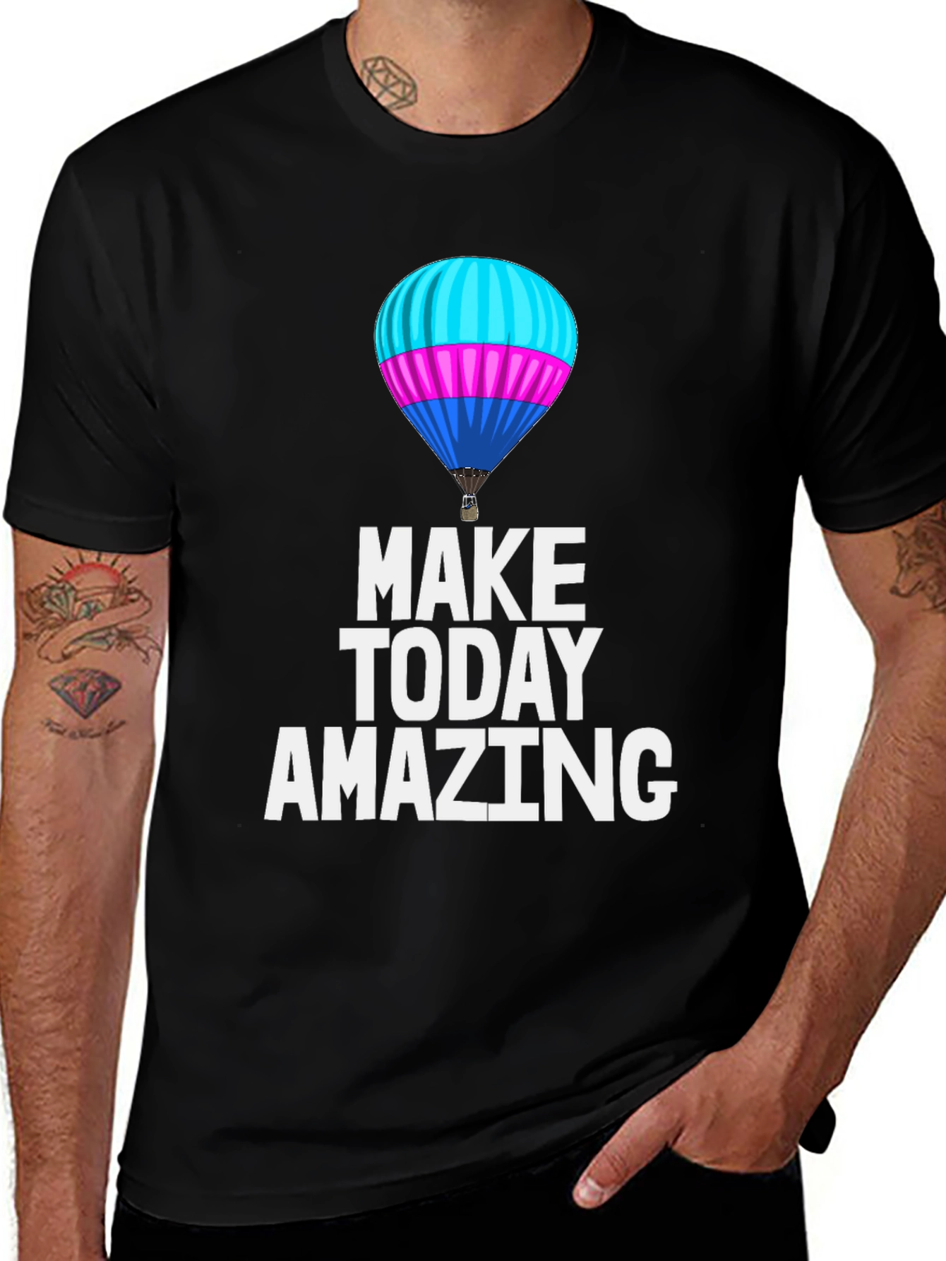 Variant 12 of Make Today Amazing Hot Air Balloon Graphic Tee