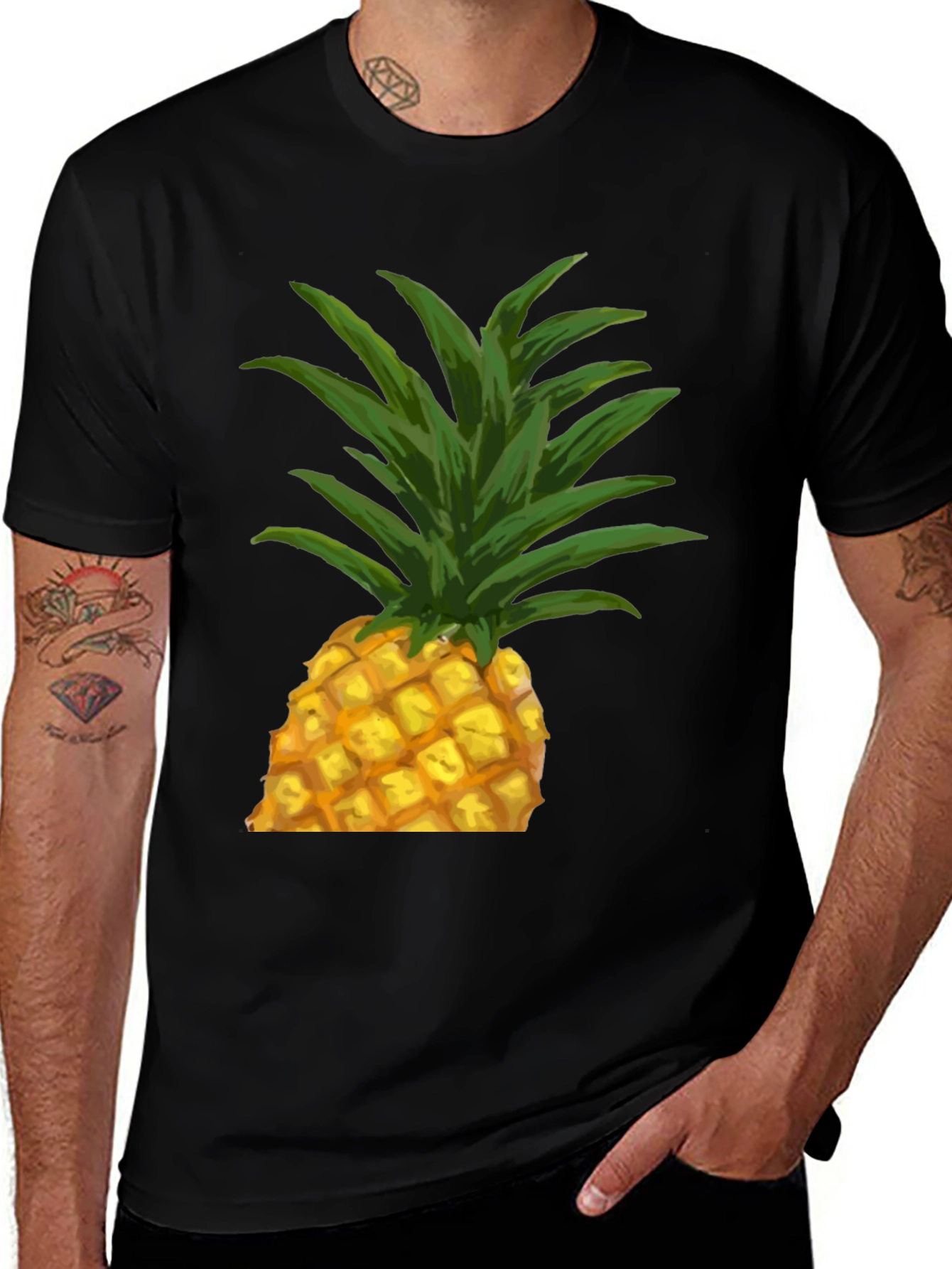 Variant 27 of Pineapple Graphic Tee - Tropical Fruit Shirt