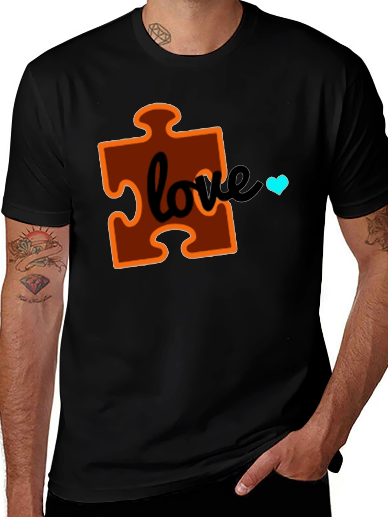 Variant 10 of Autism Awareness Puzzle Piece Love T-Shirt
