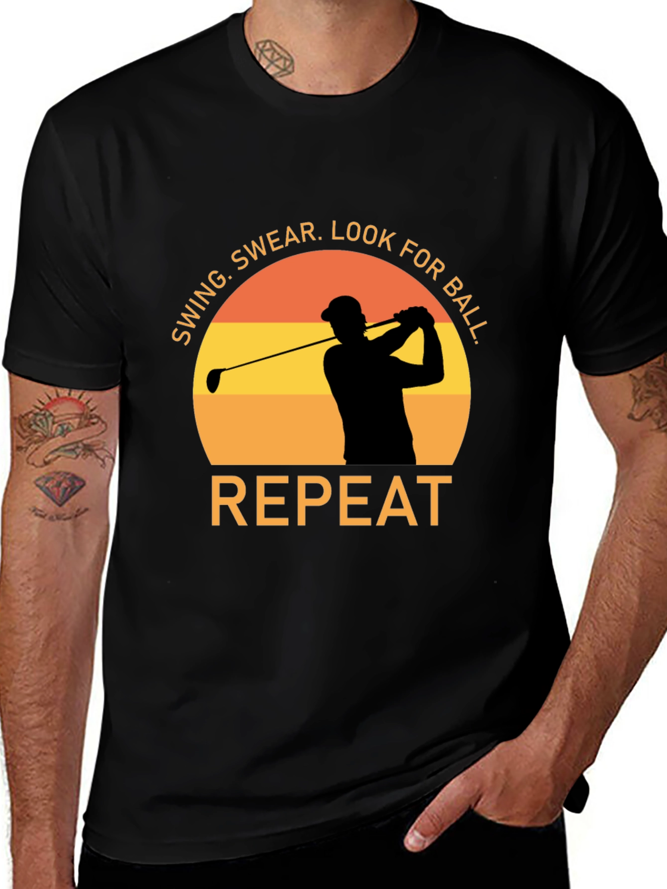 Variant 26 of Golf Swing Repeat Graphic T-Shirt
