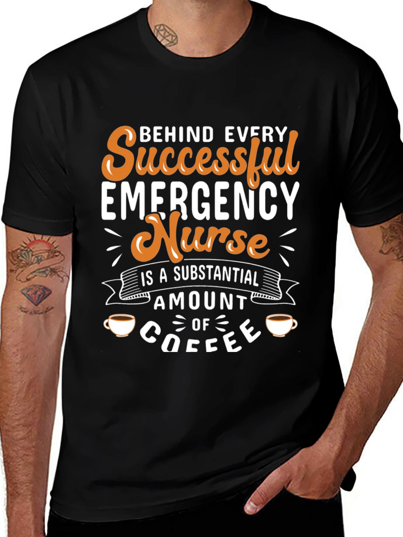 Variant 10 of Emergency Nurse Coffee Graphic T-Shirt