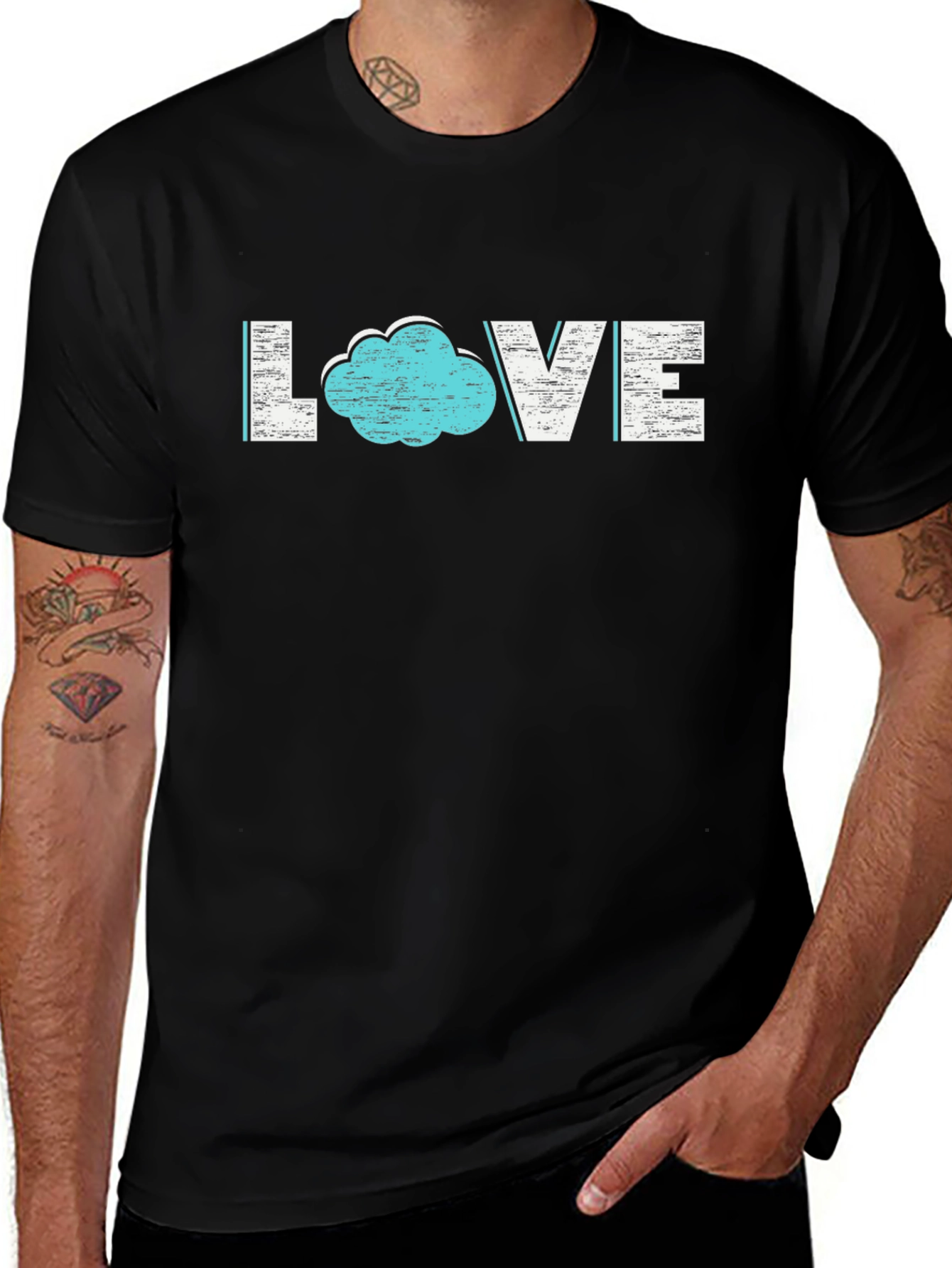 Black Cloud Love T-Shirt - Stylish Graphic Tee main image